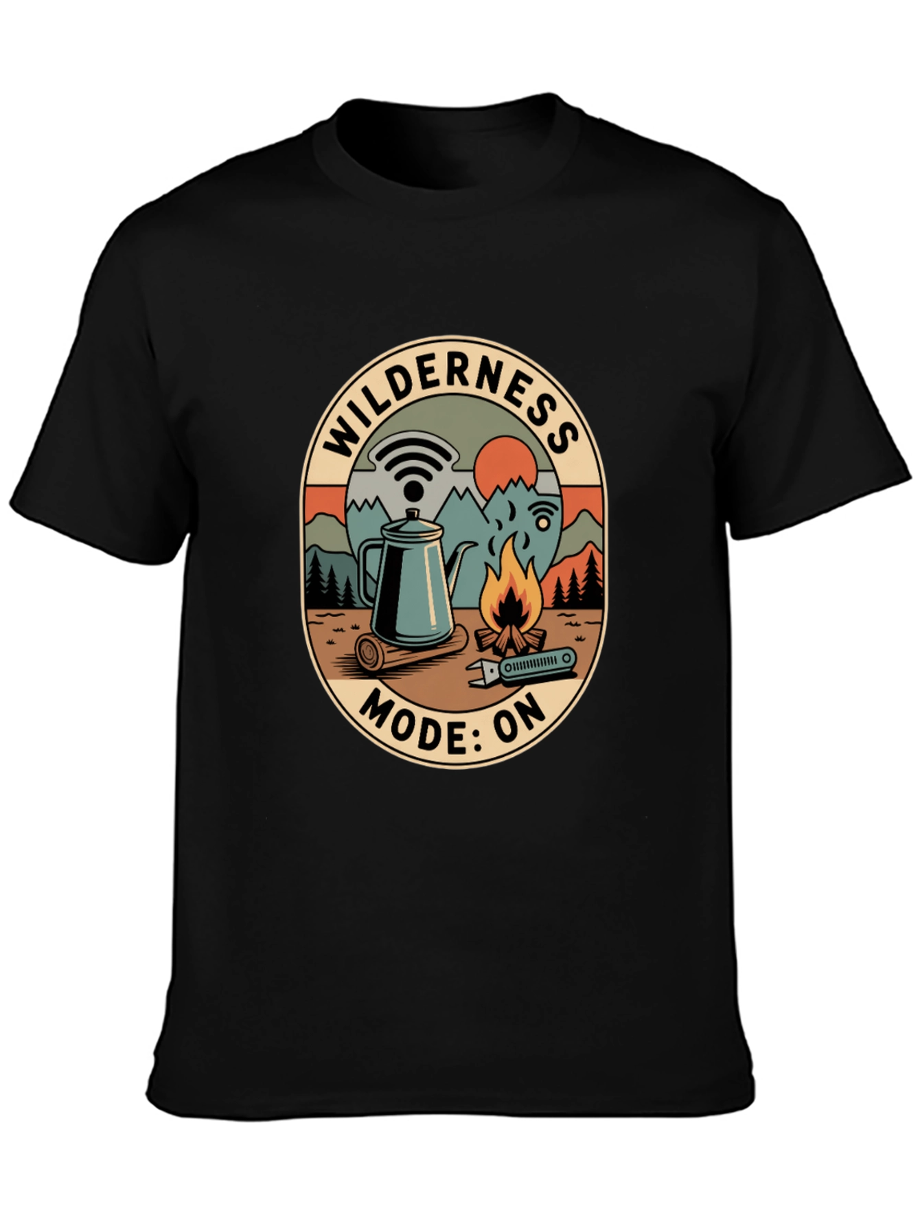 Wilderness Mode On Graphic Tee