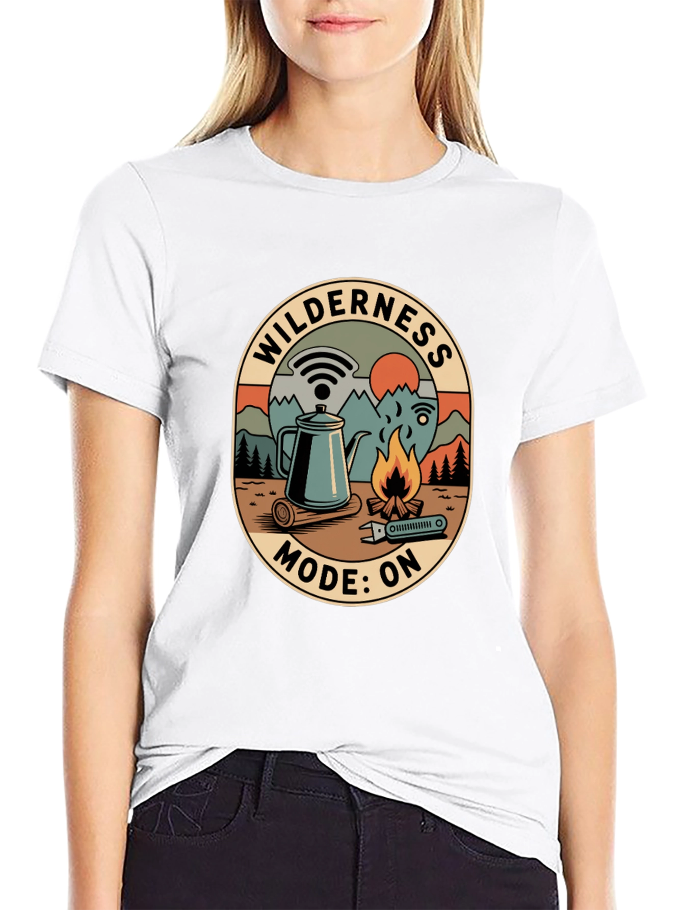 Wilderness Mode On Graphic Tee
