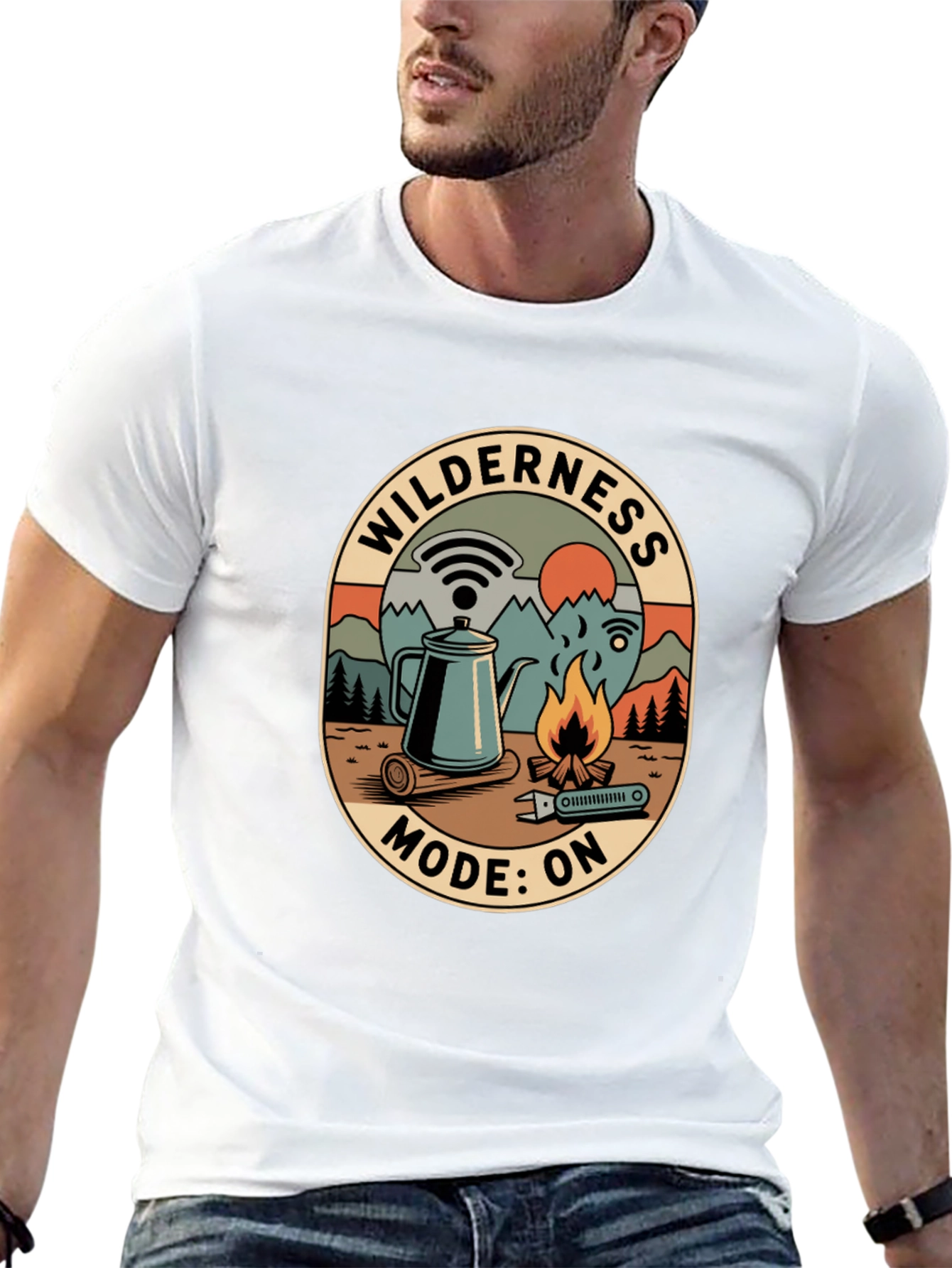Wilderness Mode On Graphic Tee