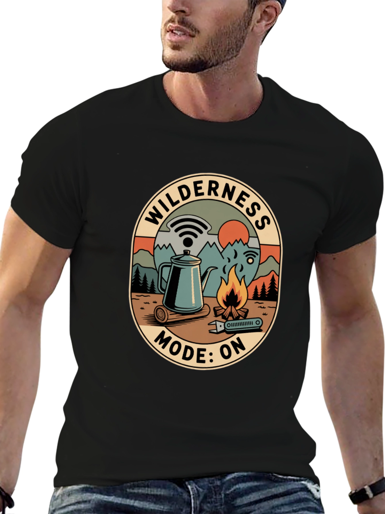 Wilderness Mode On Graphic Tee