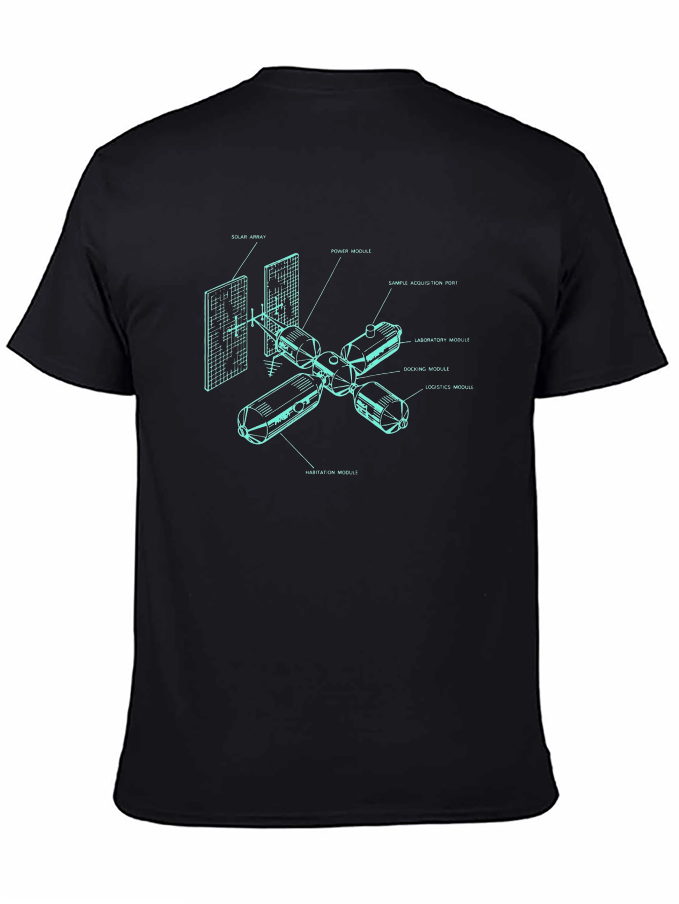 Space Station Blueprint Tee - Modern Astronaut Style