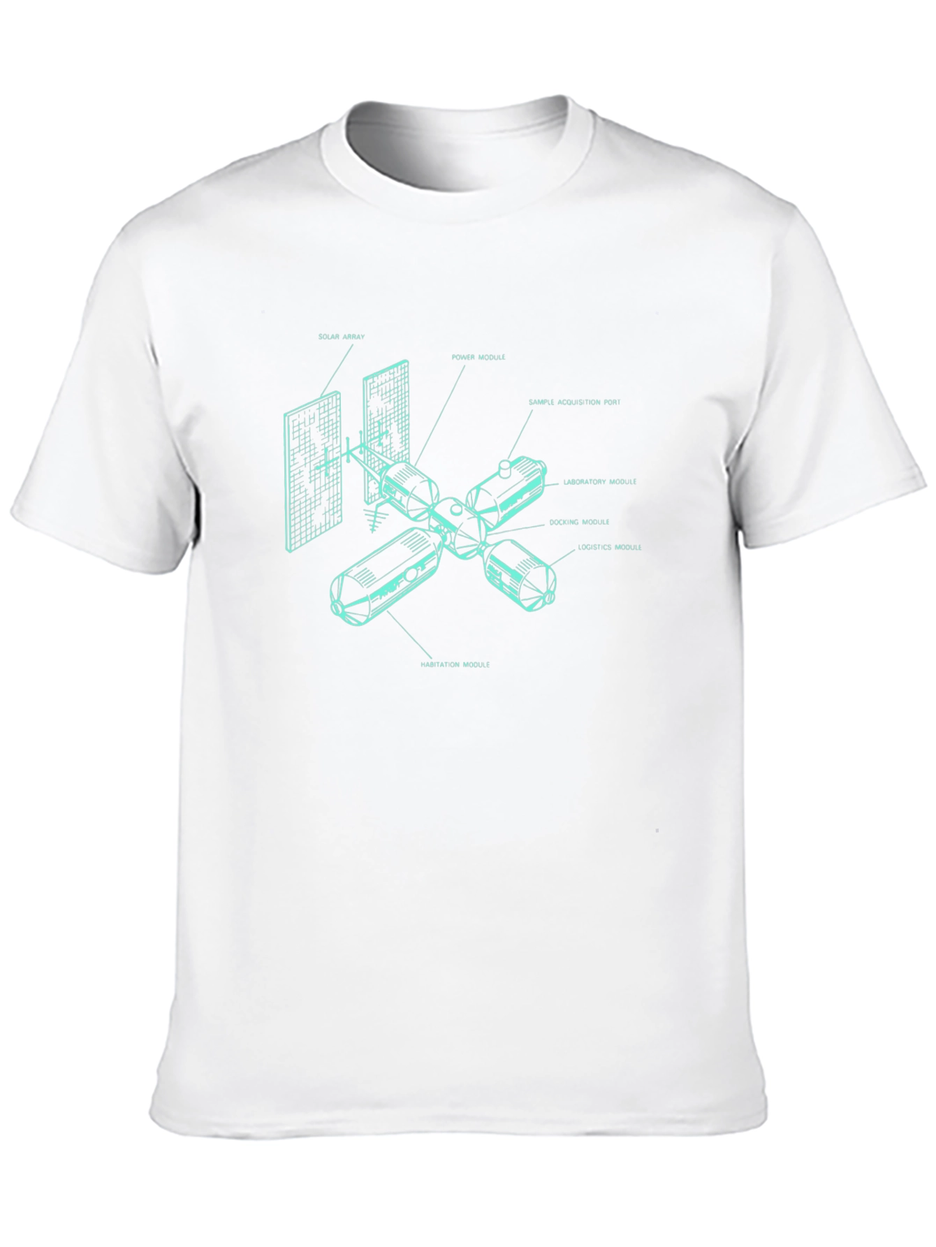 Space Station Blueprint Tee - Modern Astronaut Style