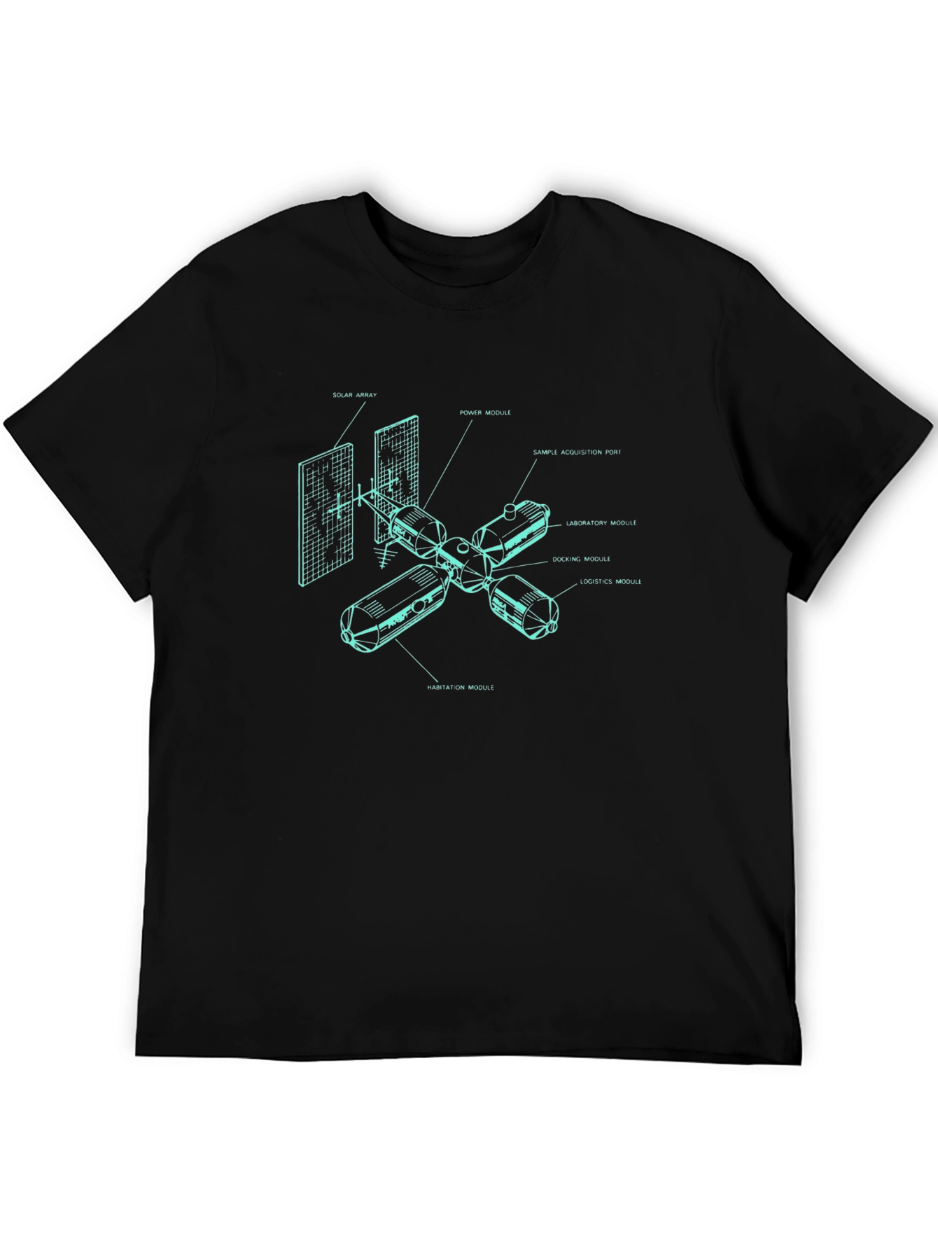 Space Station Blueprint Tee - Modern Astronaut Style