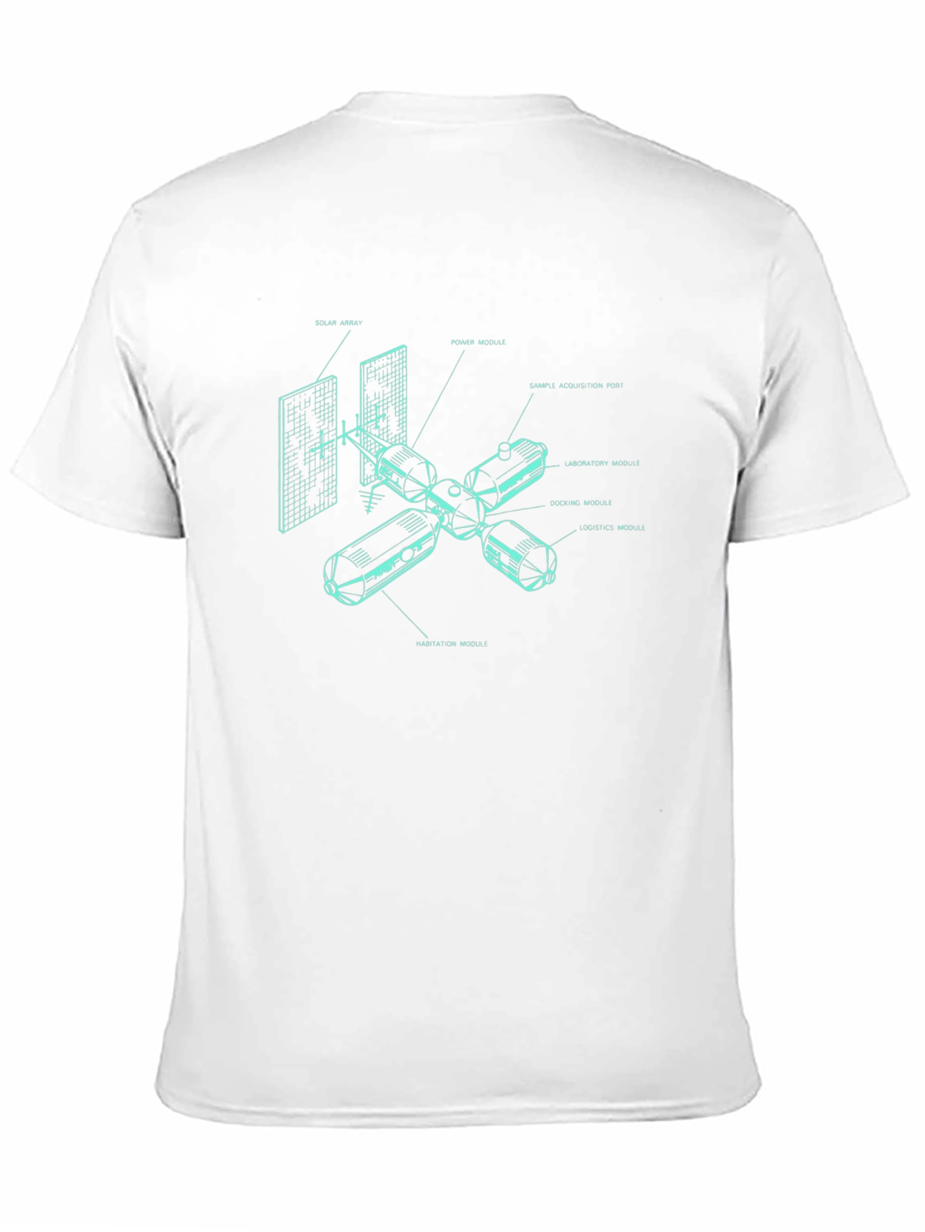 Space Station Blueprint Tee - Modern Astronaut Style