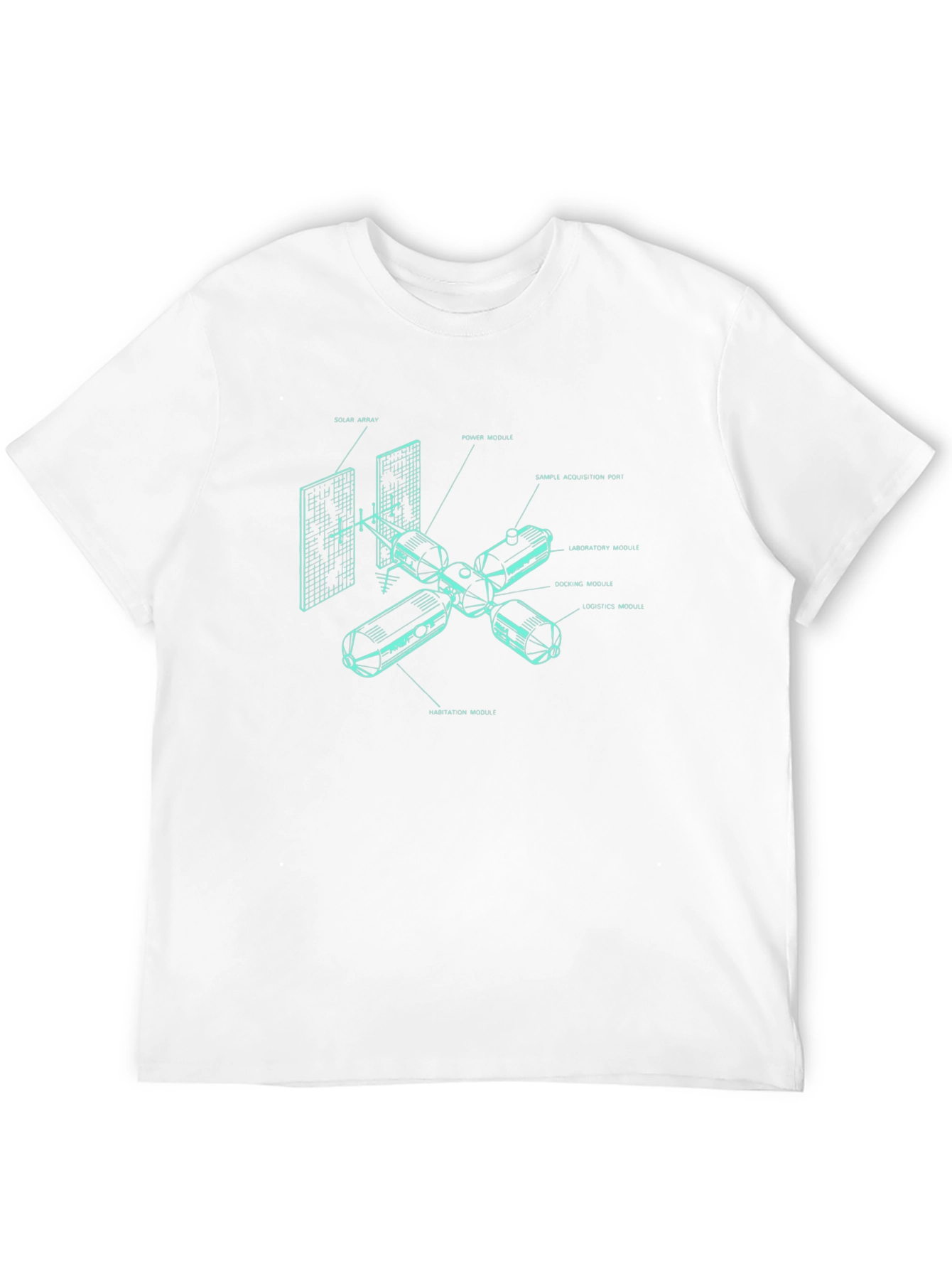 Space Station Blueprint Tee - Modern Astronaut Style