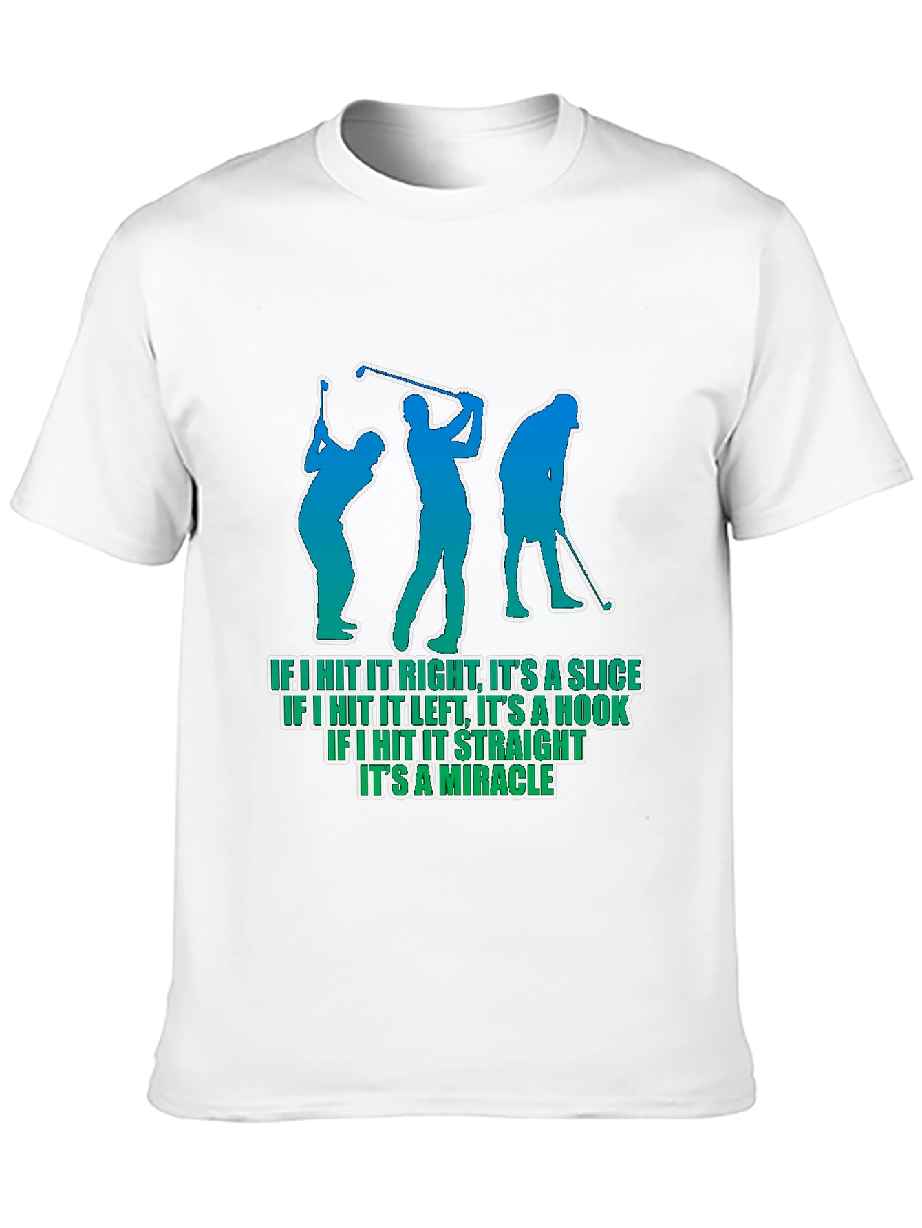 Golf Humor T-Shirt - Slice Hook Miracle Tee
