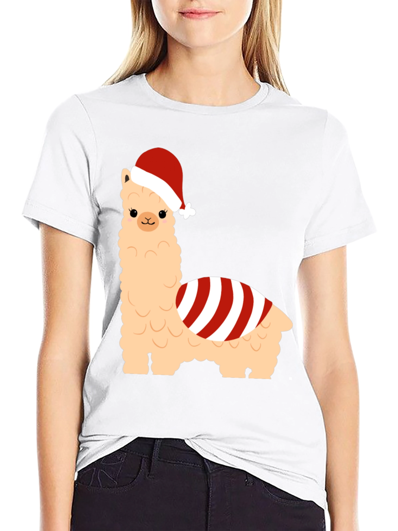 Holiday Llama T-Shirt - Christmas Festive Cute Tee