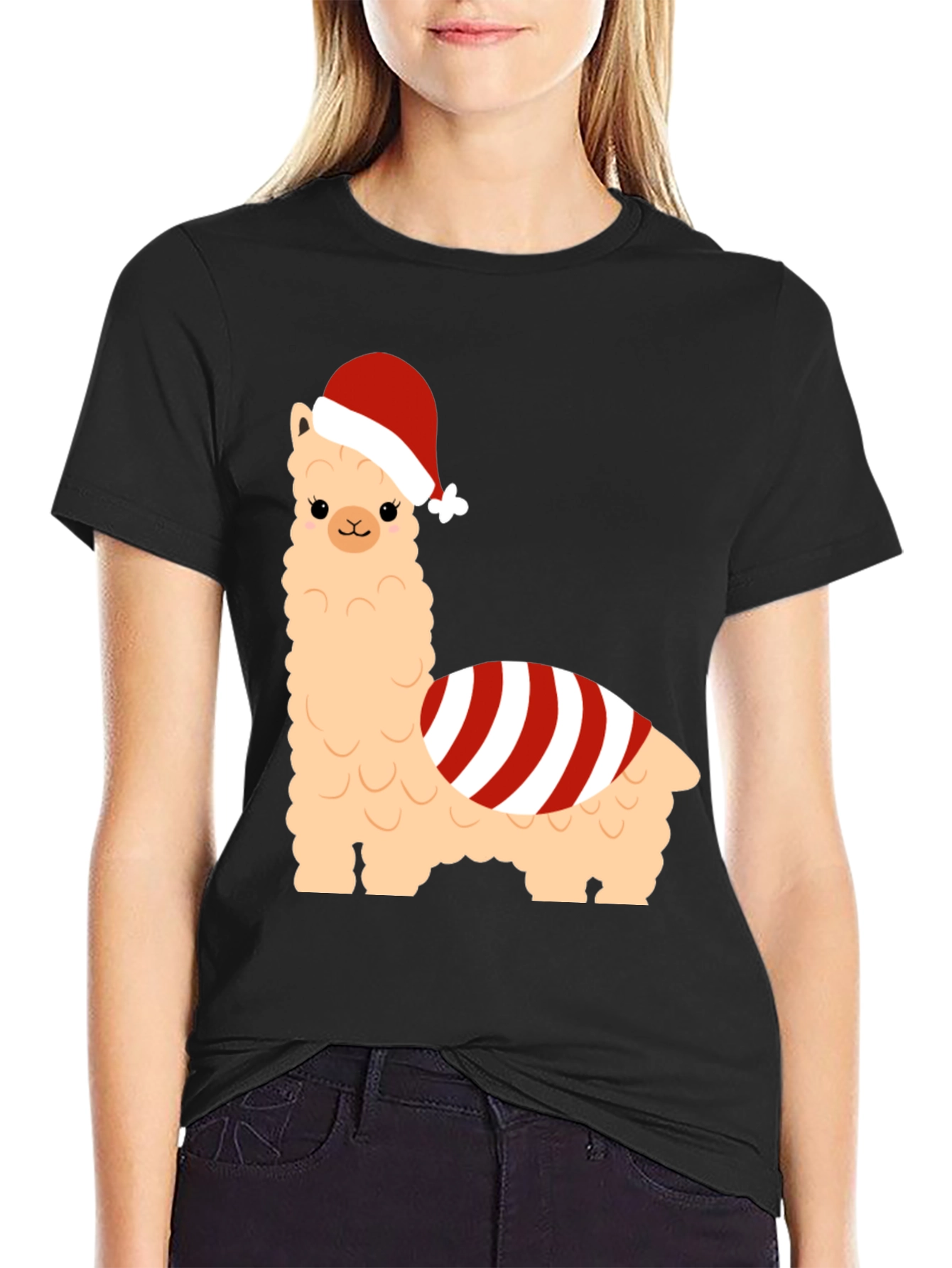 Holiday Llama T-Shirt - Christmas Festive Cute Tee