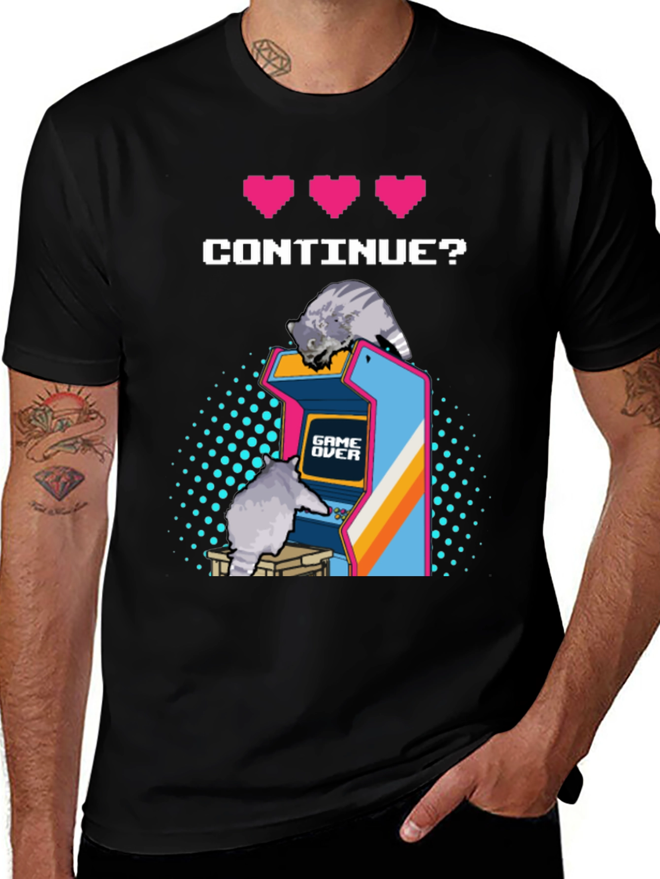 Retro Gamer Cat T-Shirt