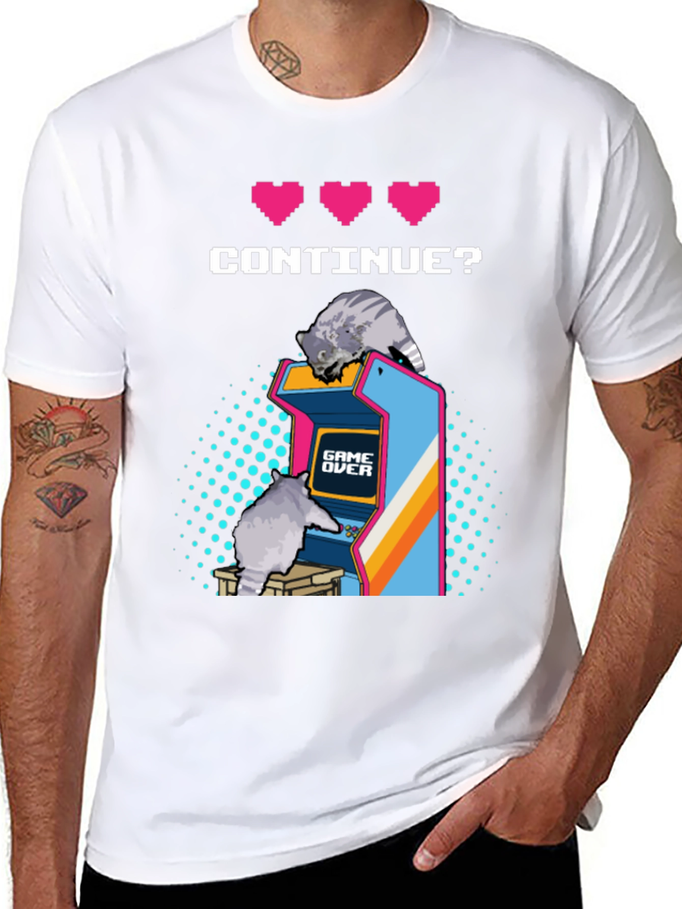 Retro Gamer Cat T-Shirt