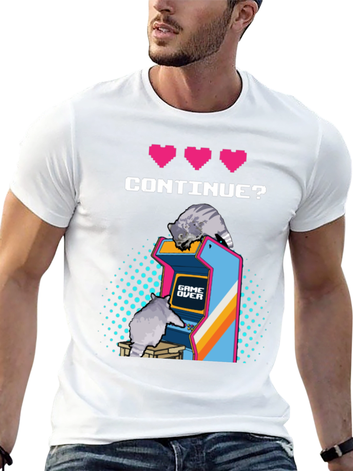 Retro Gamer Cat T-Shirt