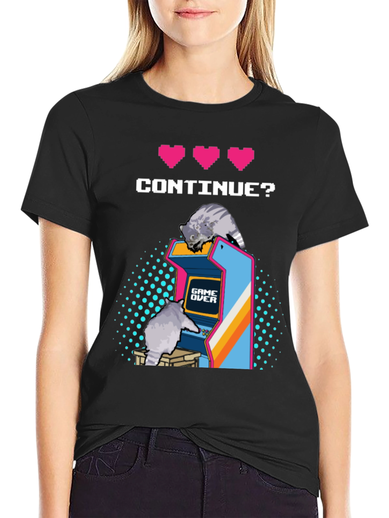 Retro Gamer Cat T-Shirt