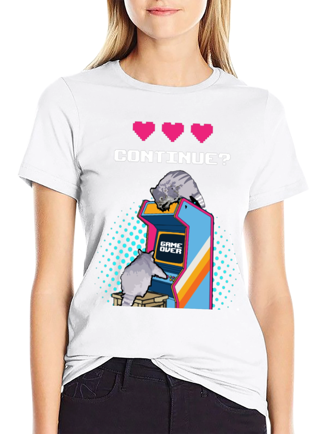 Retro Gamer Cat T-Shirt