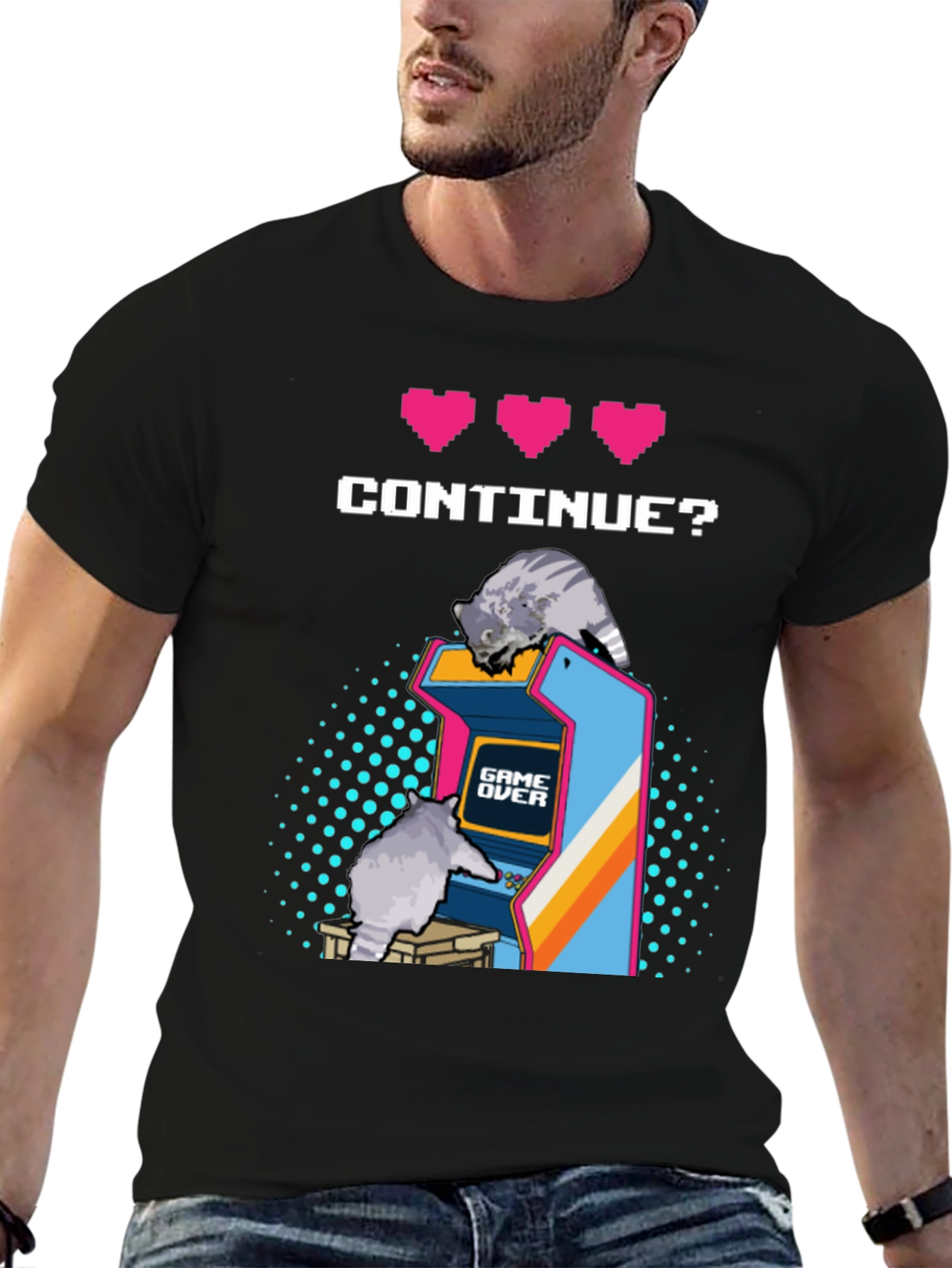 Retro Gamer Cat T-Shirt