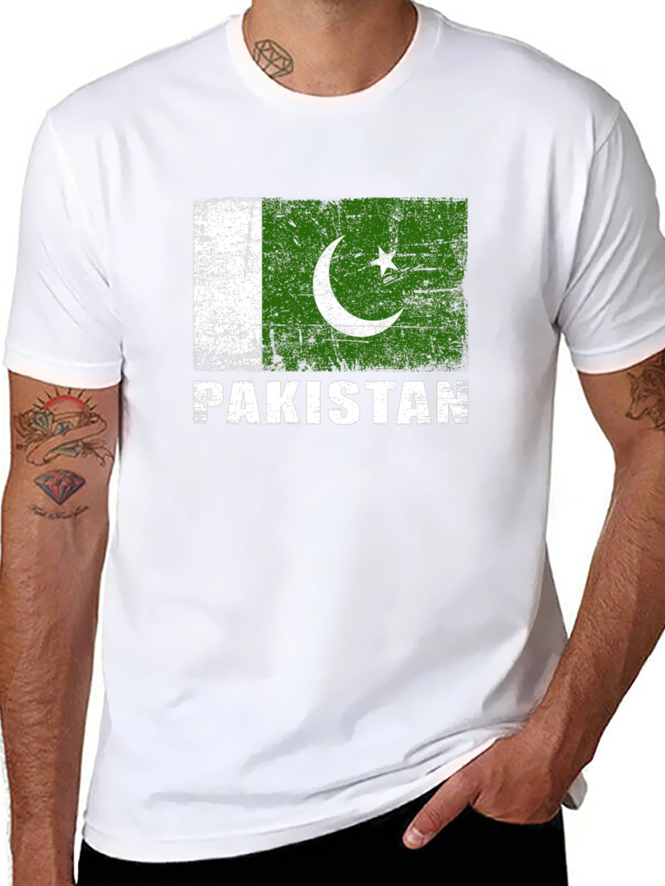 Pakistan Flag T-Shirt - Distressed Graphic Tee