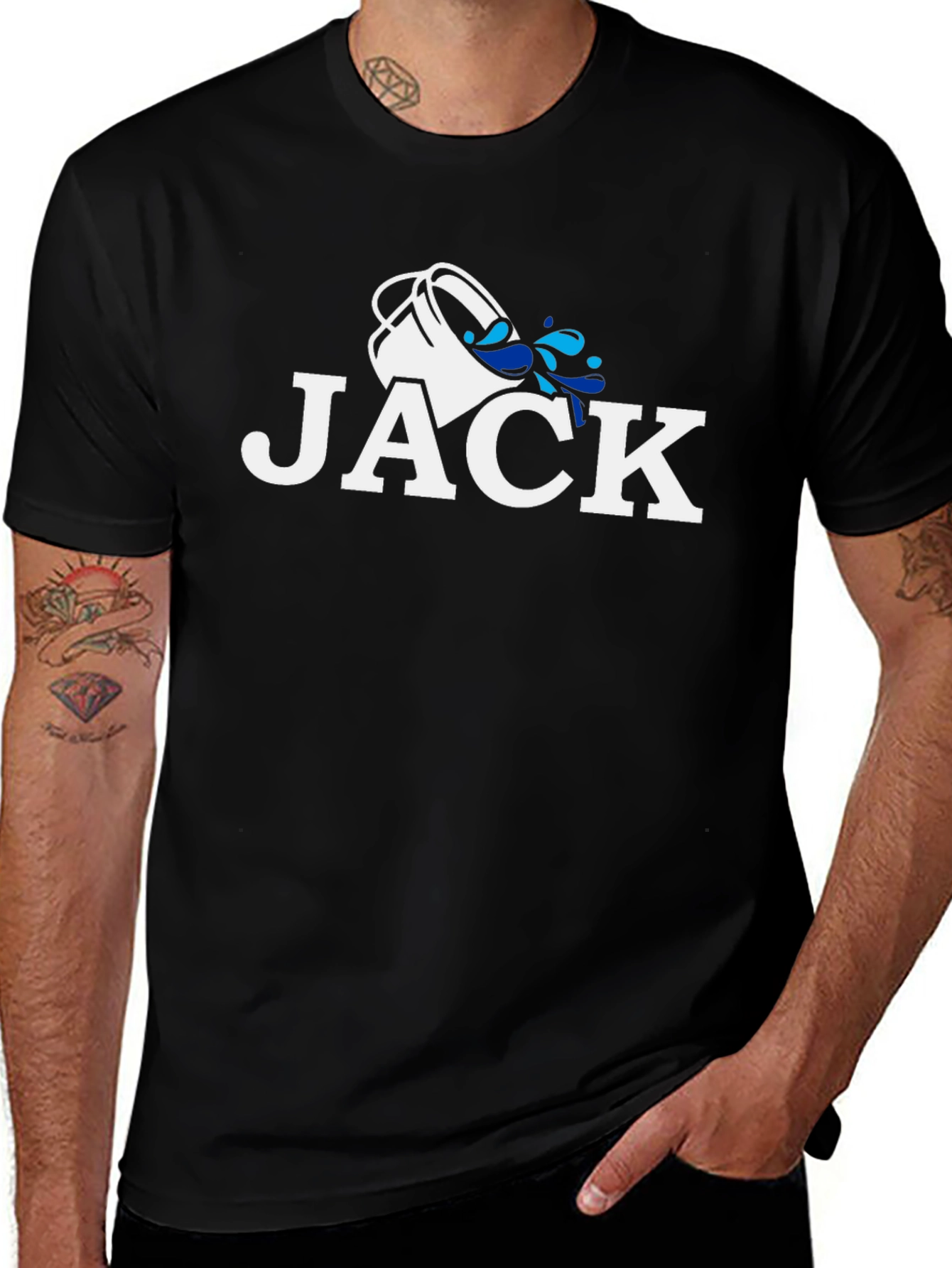 Jack Zodiac Aquarius T-Shirt - Black