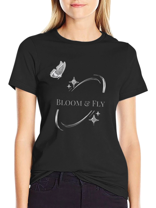 Bloom & Fly Black Graphic Tee