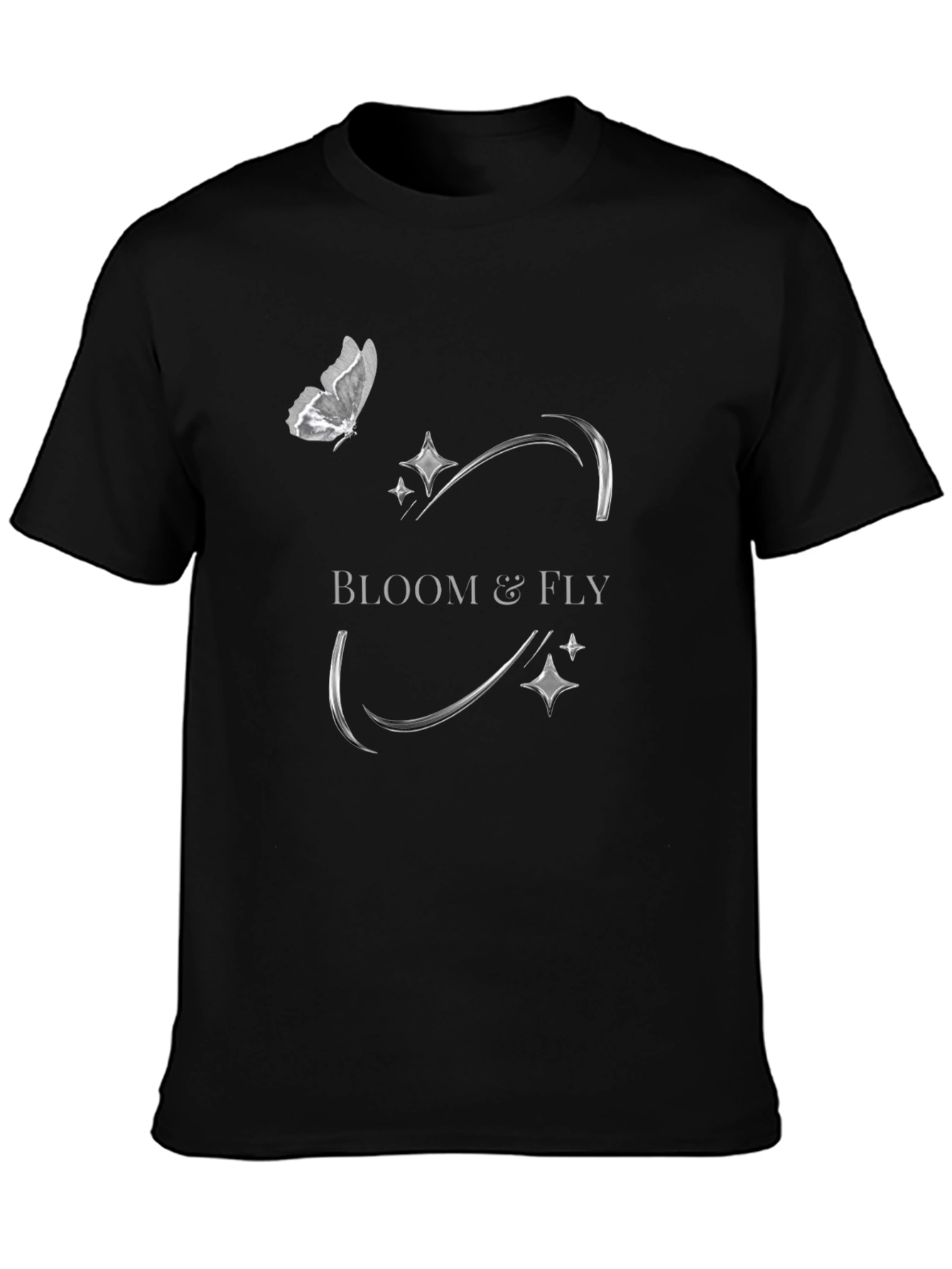 Bloom & Fly Black Graphic Tee