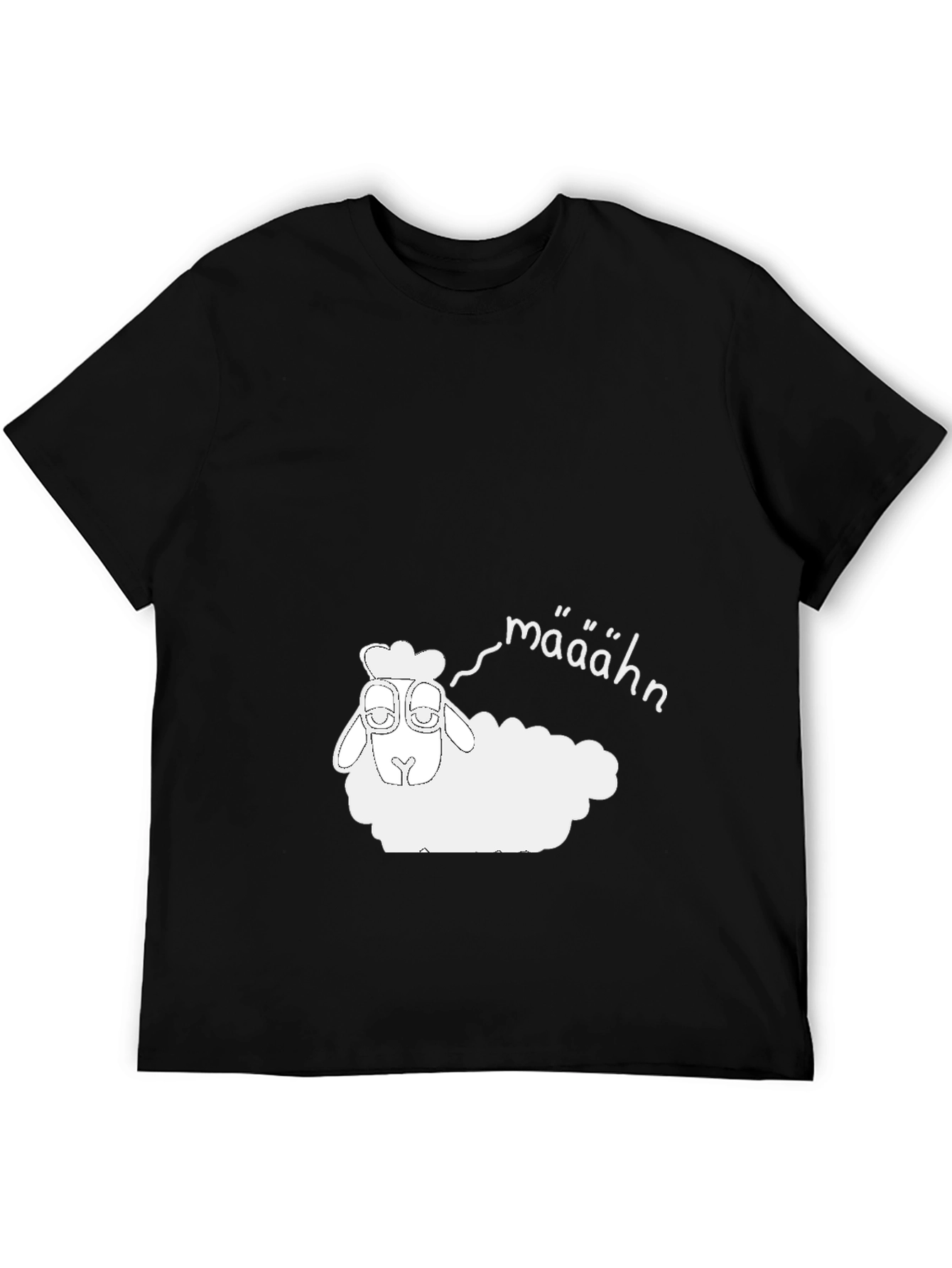 Funny Sheep Määähn Black T-Shirt