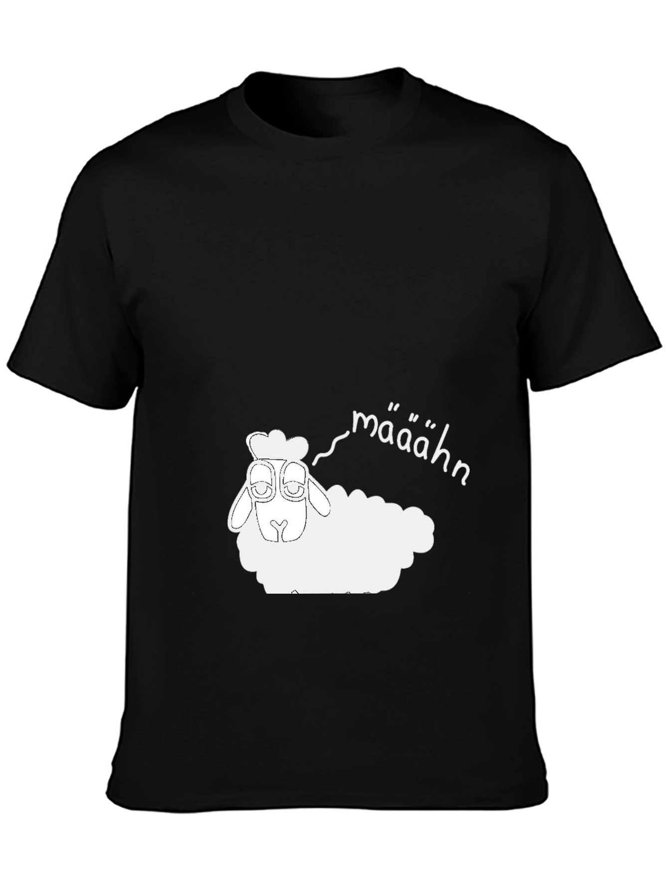 Funny Sheep Määähn Black T-Shirt