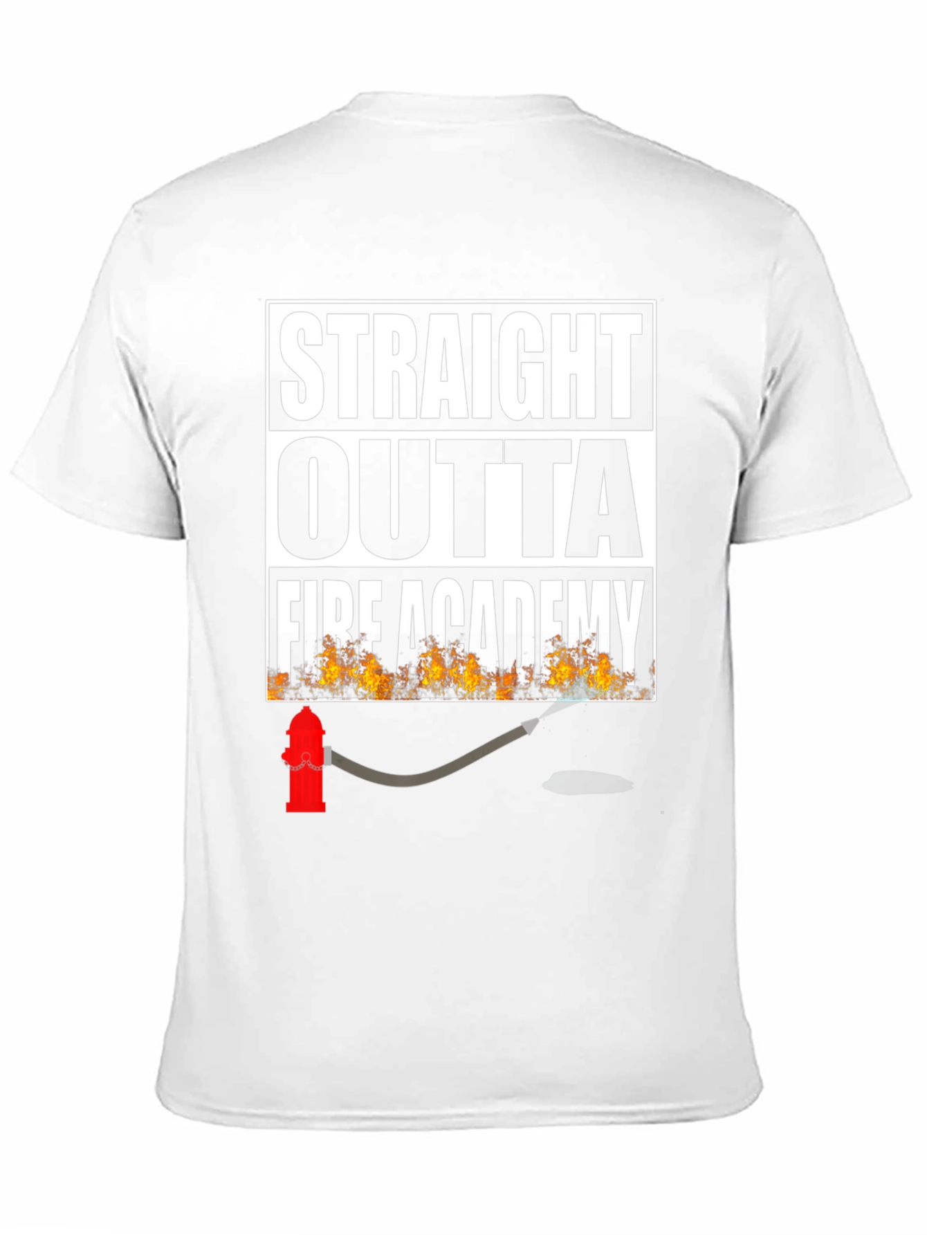 Straight Outta Fire Academy Black T-Shirt