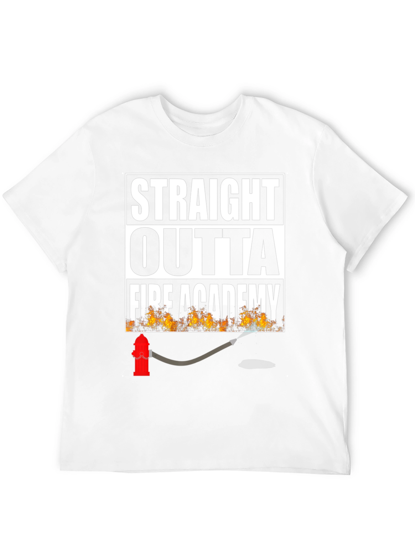Straight Outta Fire Academy Black T-Shirt