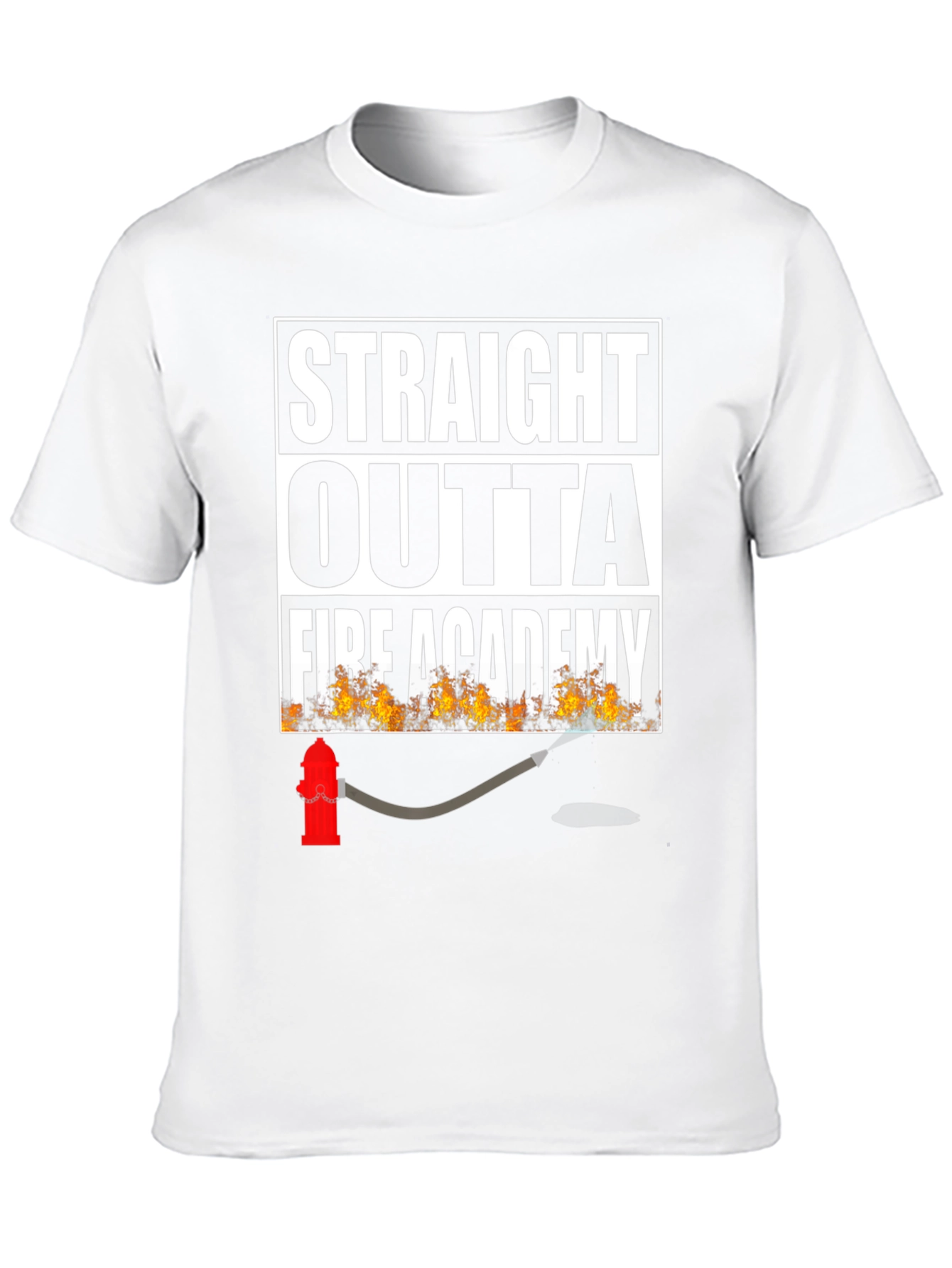 Straight Outta Fire Academy Black T-Shirt