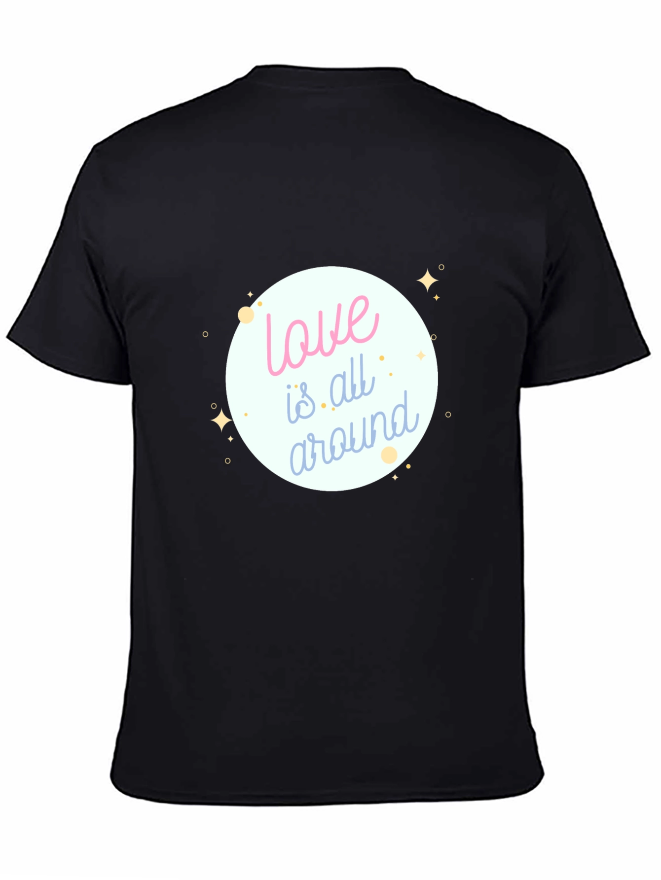Love is All Around Black Graphic Tee