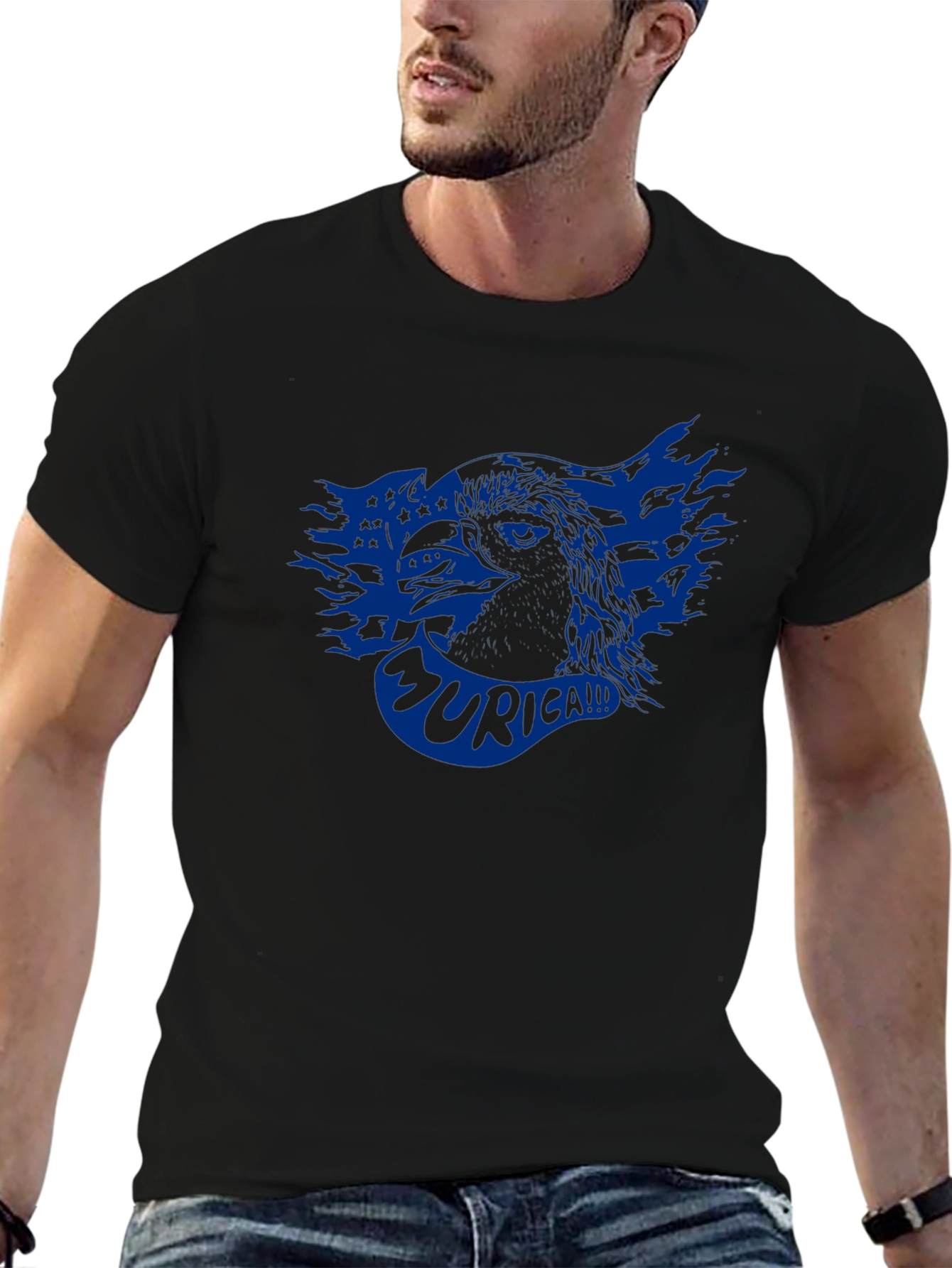 Patriotic T-Shirt with Eagle and Murica Design