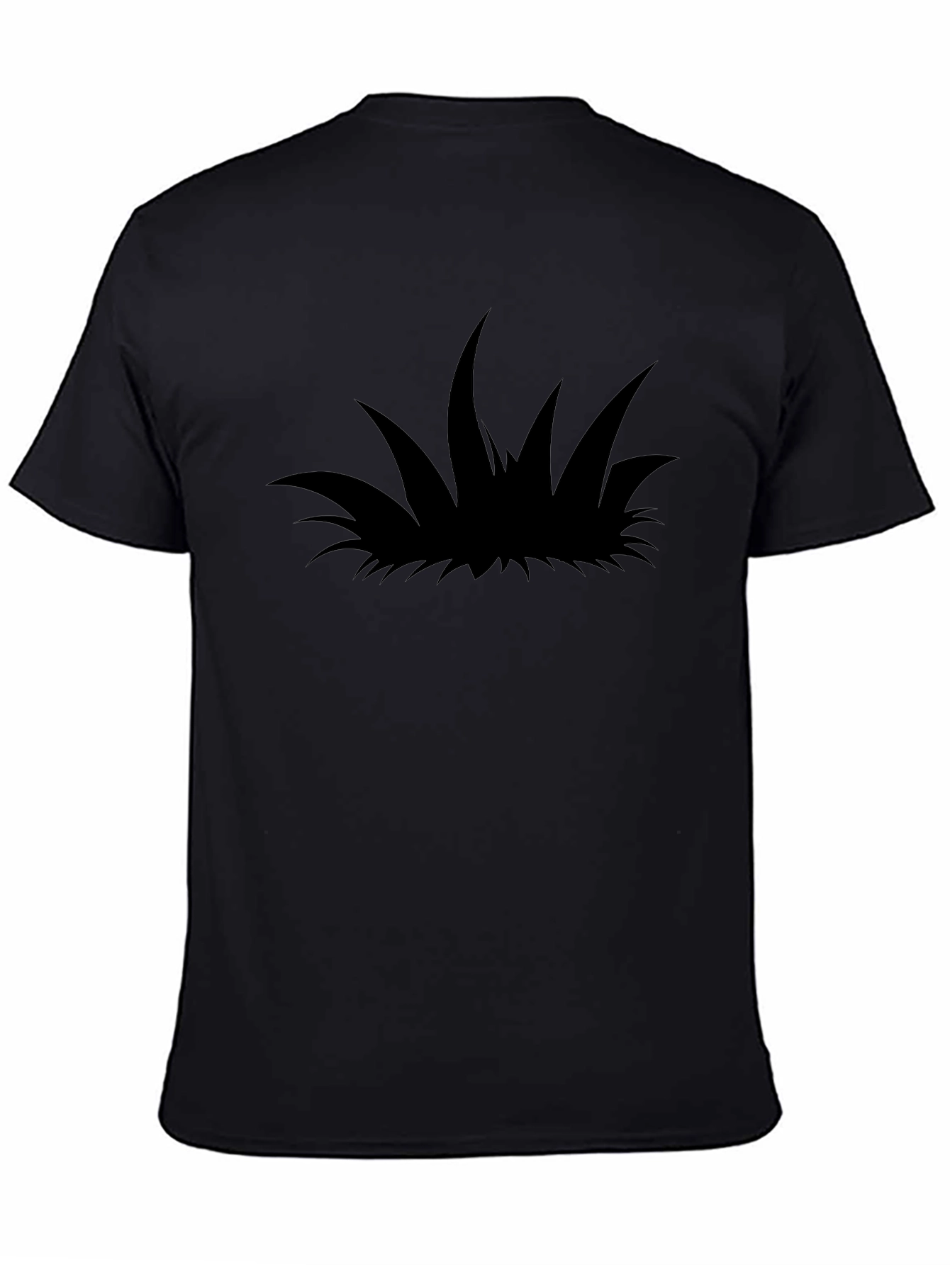 Black T-Shirt with Grass Silhouette
