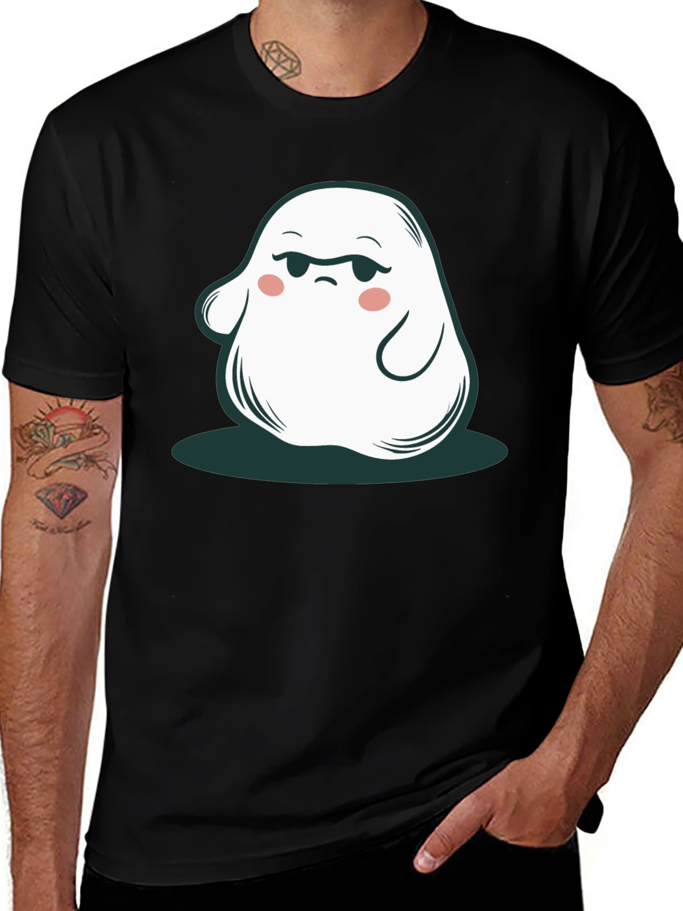 Funny Ghost Graphic Tee - Cute Spooky Season Shirt