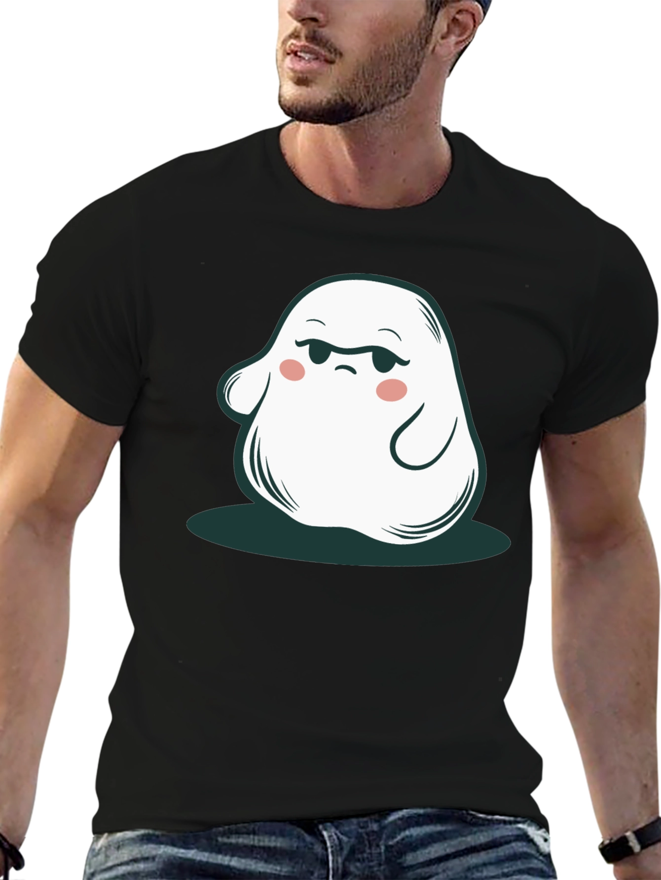 Funny Ghost Graphic Tee - Cute Spooky Season Shirt