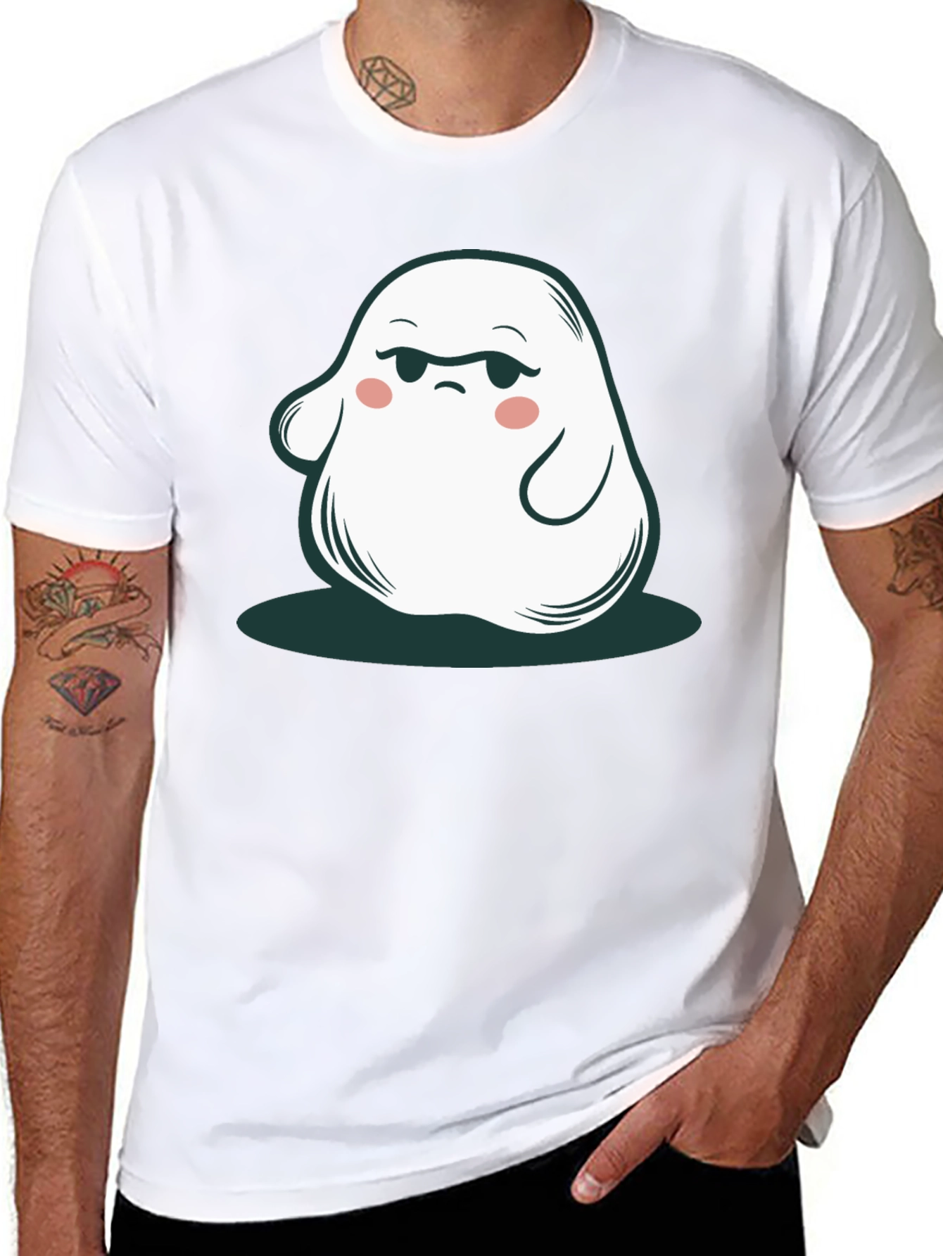 Funny Ghost Graphic Tee - Cute Spooky Season Shirt