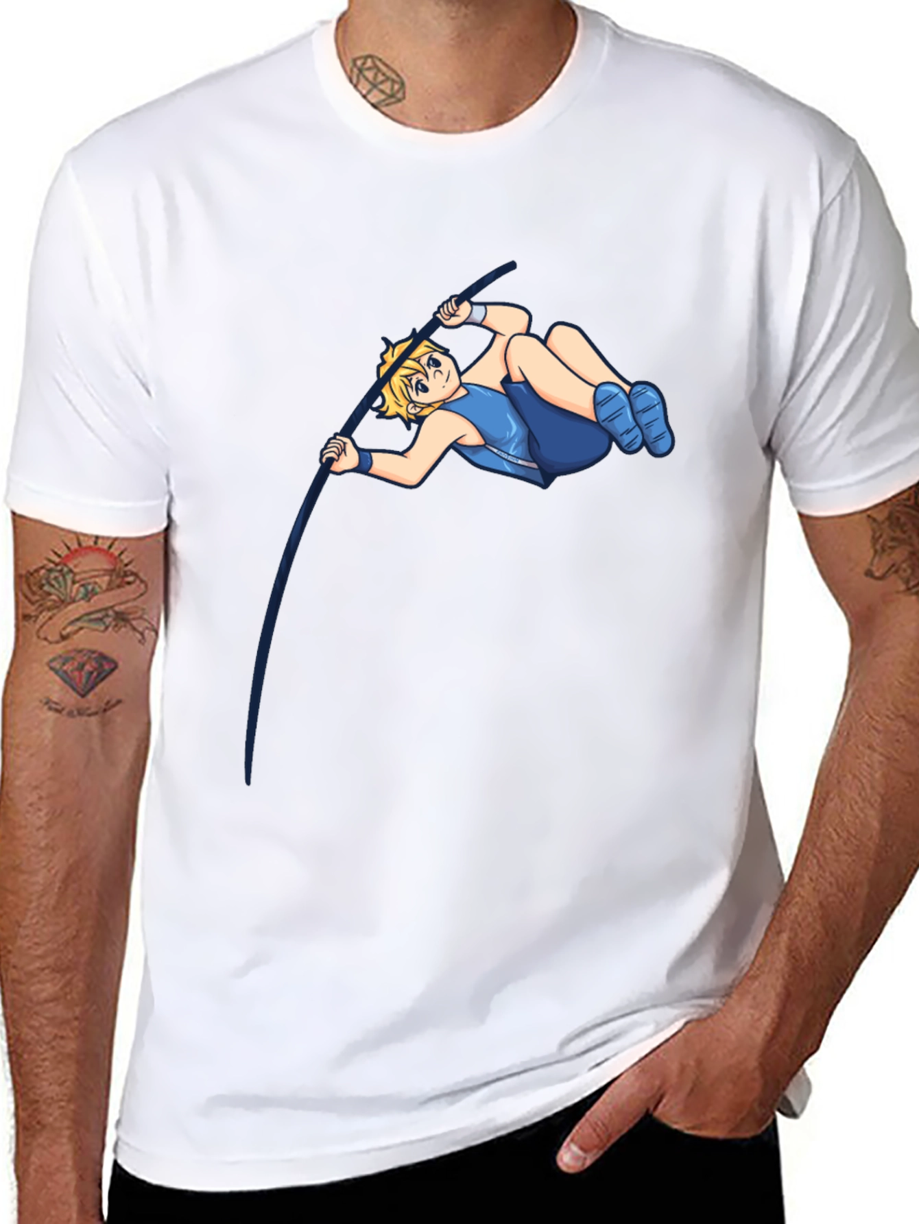 Pole Vault Cartoon T-Shirt