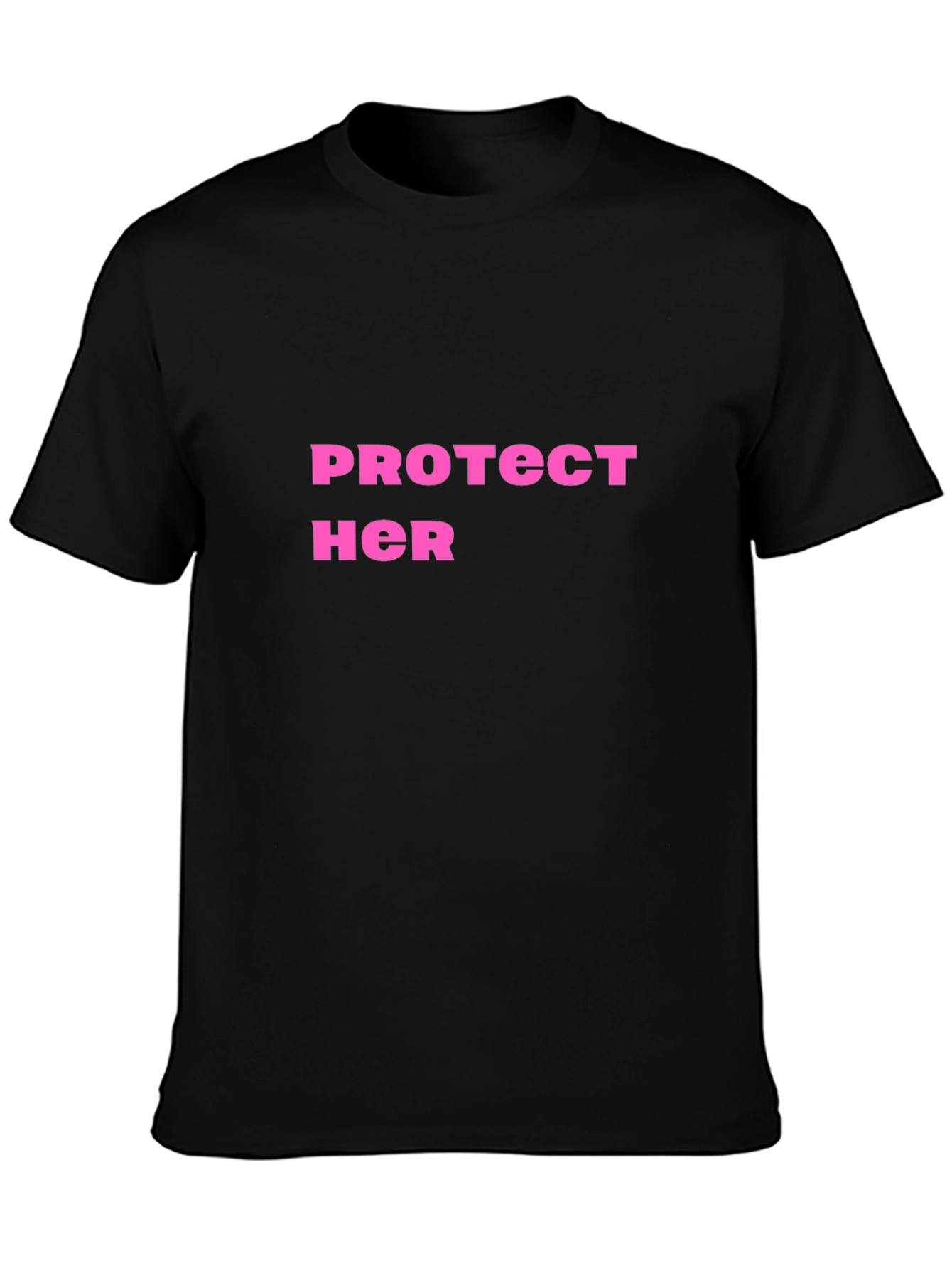 Protect Her Graphic Tee - Black Cotton Shirt