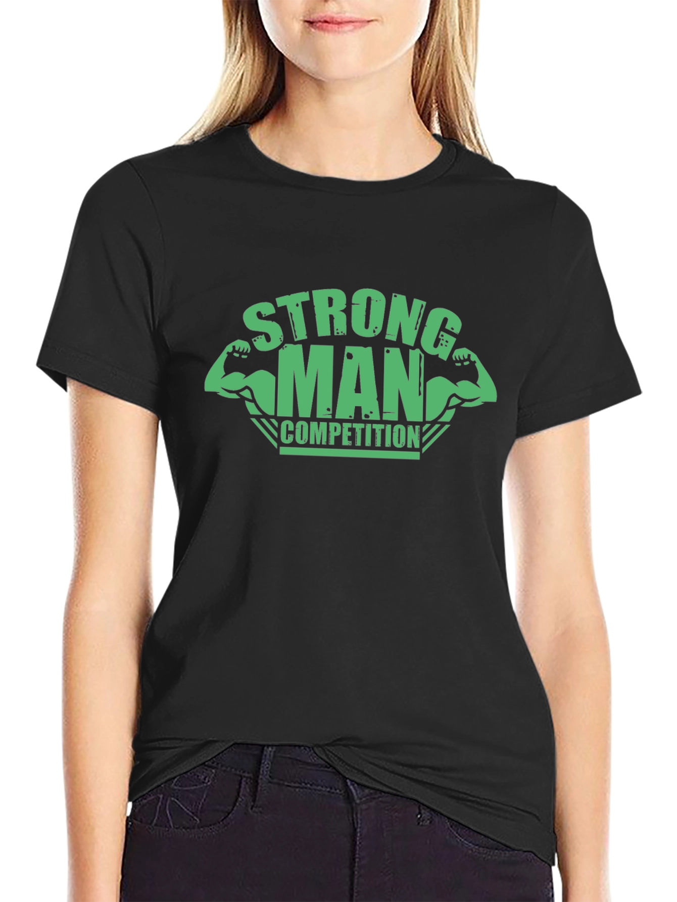 Strong Man Competition T-Shirt - Black