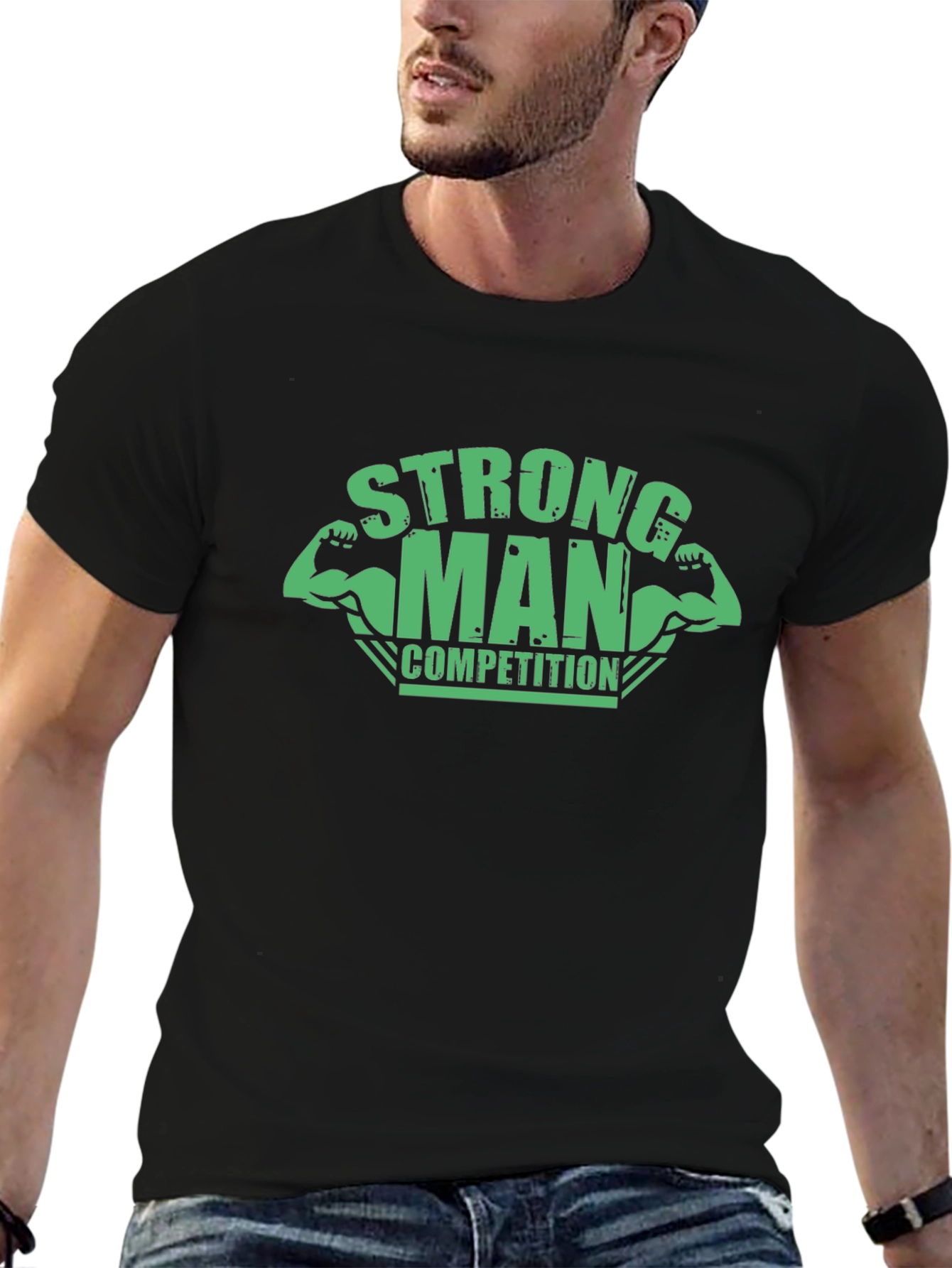 Strong Man Competition T-Shirt - Black