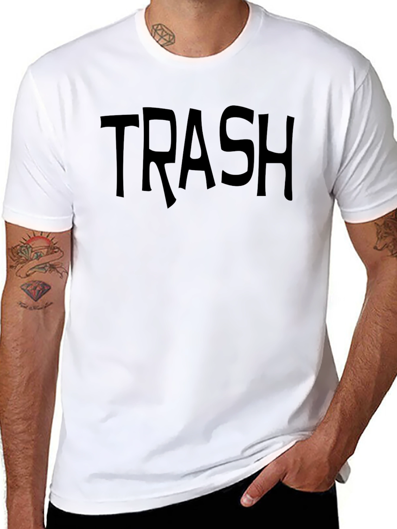 Trash Graphic Tee - Mens Crew Neck T-Shirt