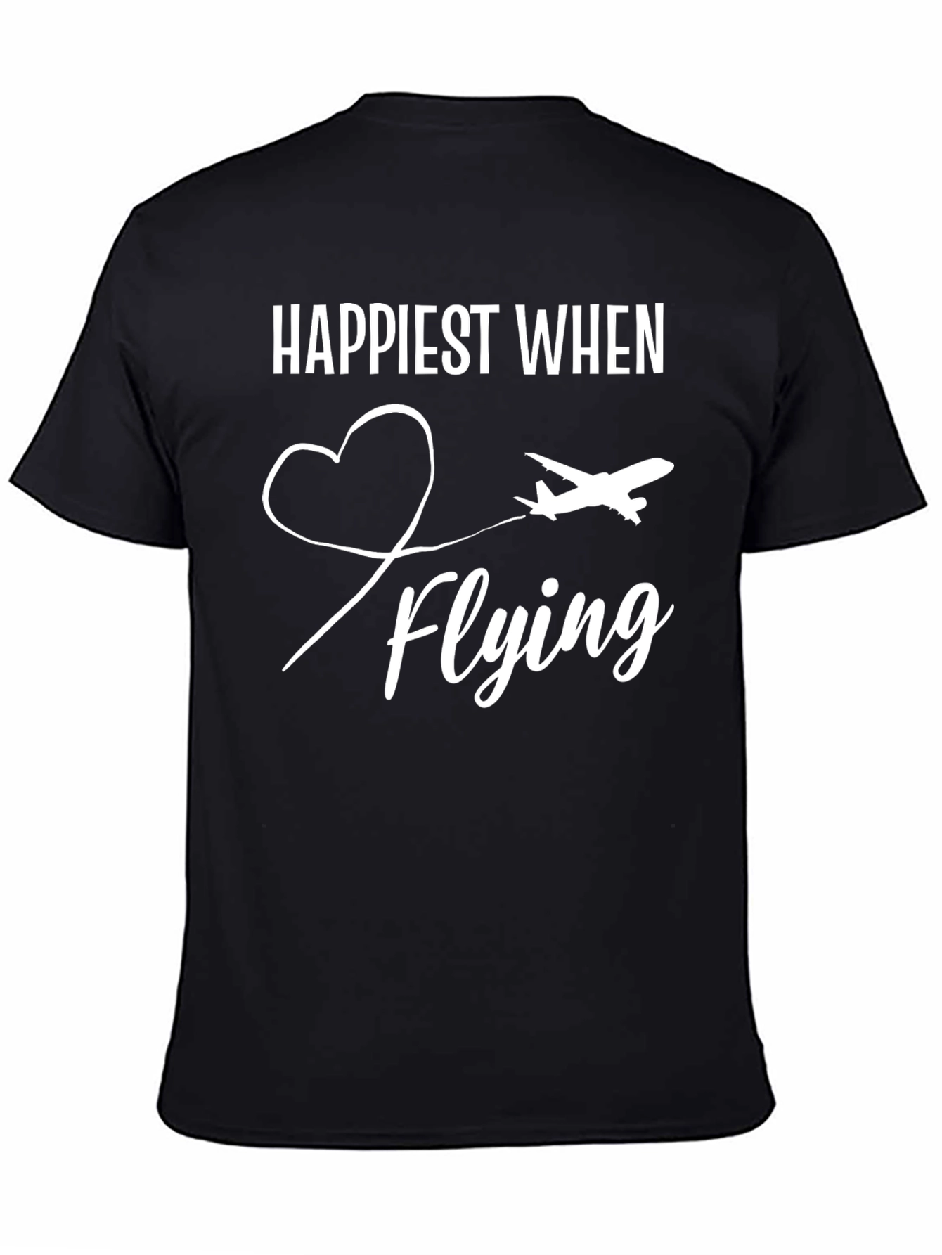 Happiest When Flying T-Shirt | Airplane Heart Tee