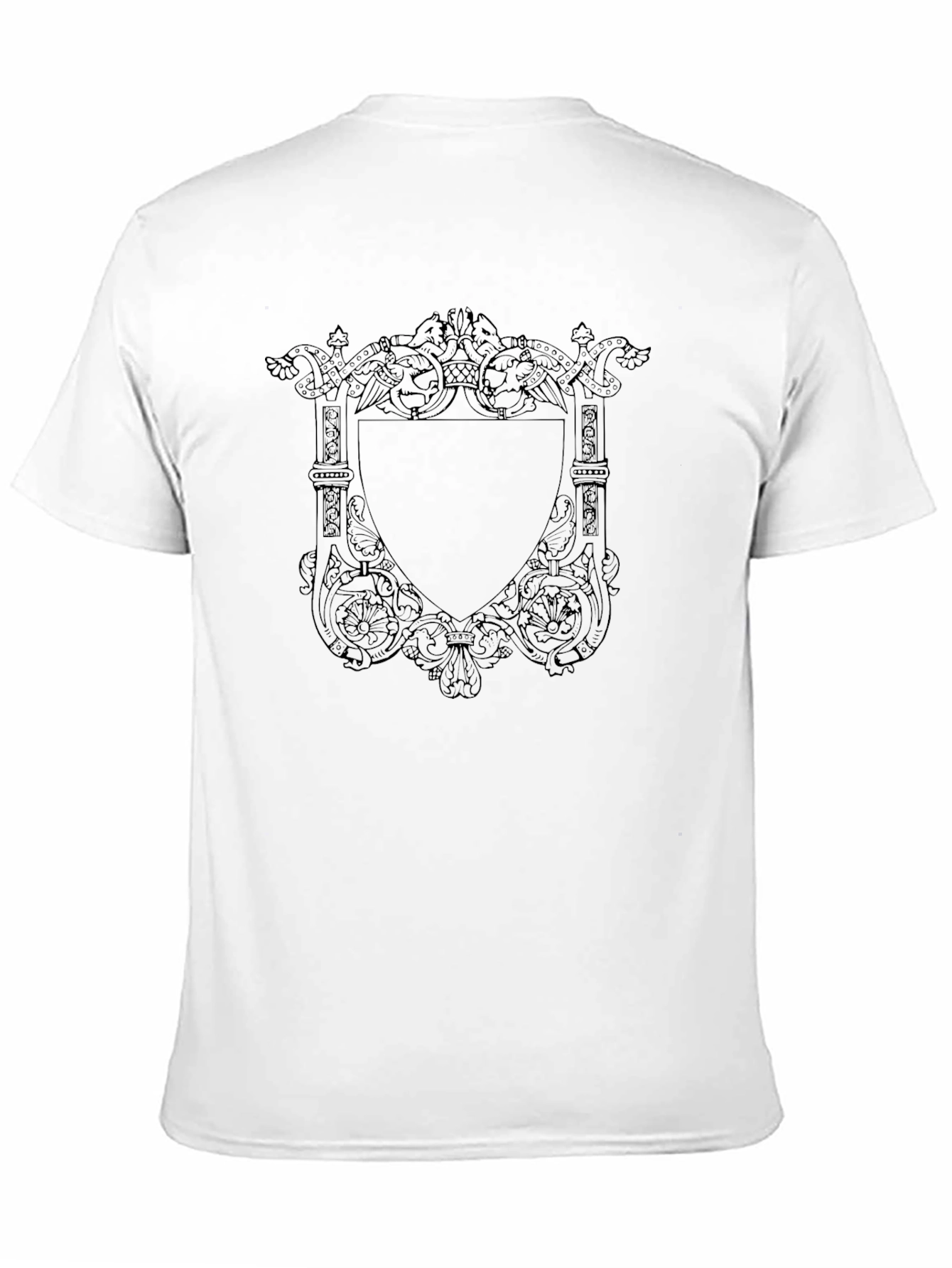 Ornate Shield Graphic Tee - Classic Black T-Shirt