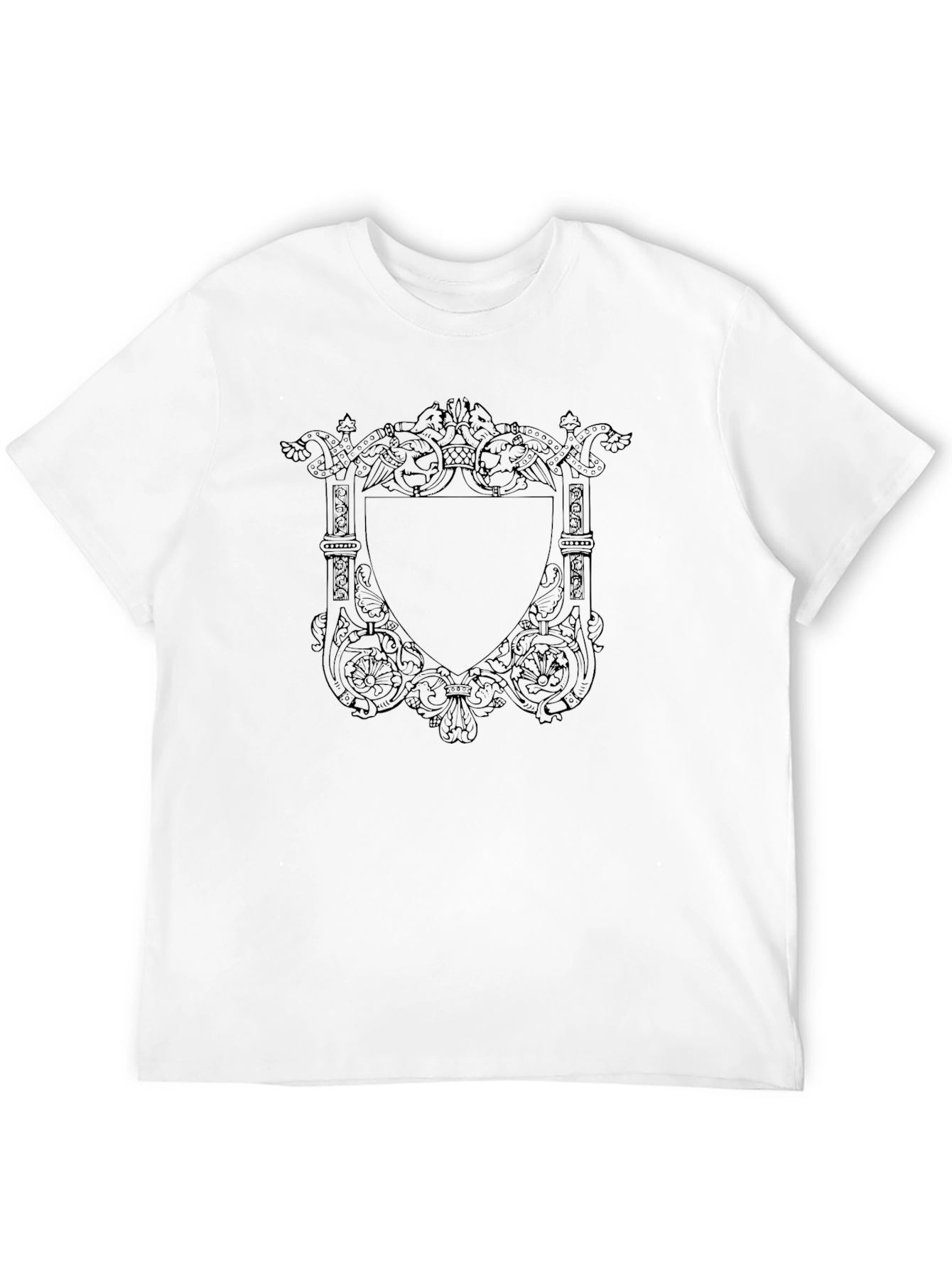 Ornate Shield Graphic Tee - Classic Black T-Shirt