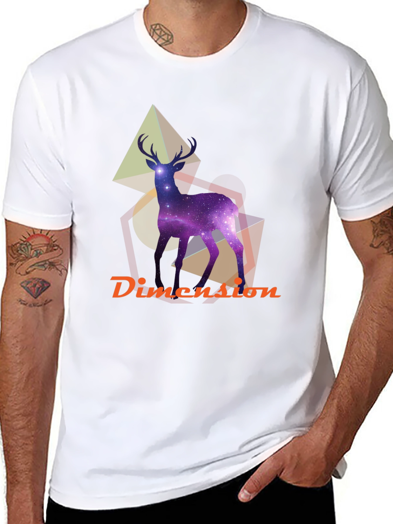 Cosmic Deer Graphic T-Shirt - Unique Design
