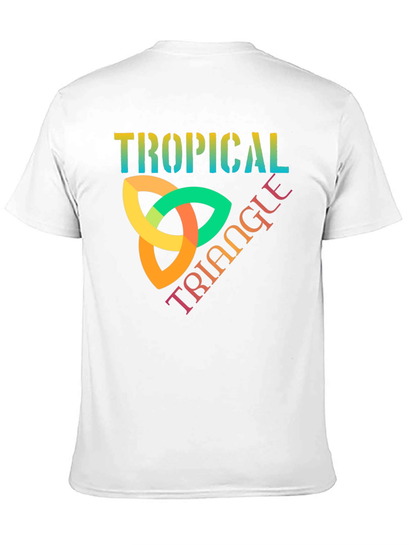 Tropical Triangle Graphic T-Shirt - Trendy Tee