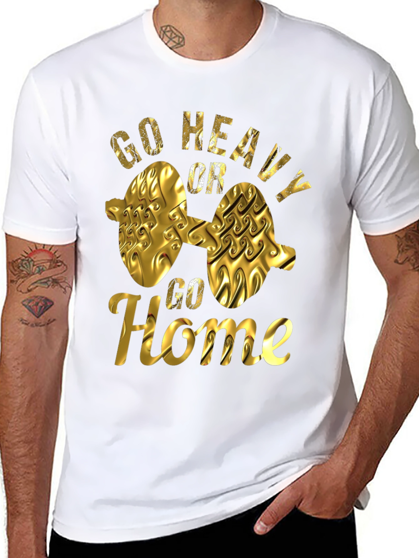 Go Heavy Or Go Home Black T-Shirt