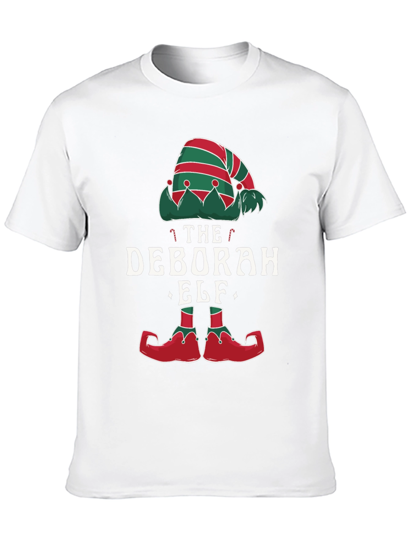 Deborah Elf Christmas Holiday Graphic Tee Shirt
