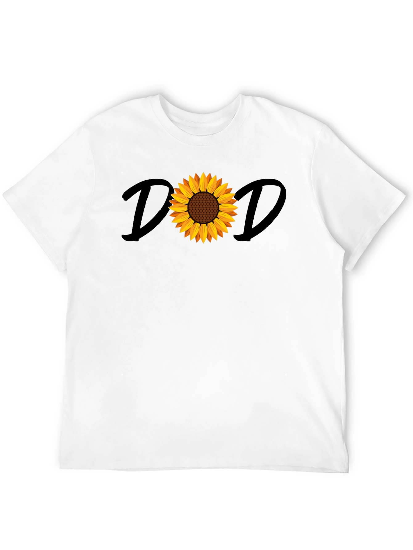 Sunflower Dad Graphic Black Tee Shirt