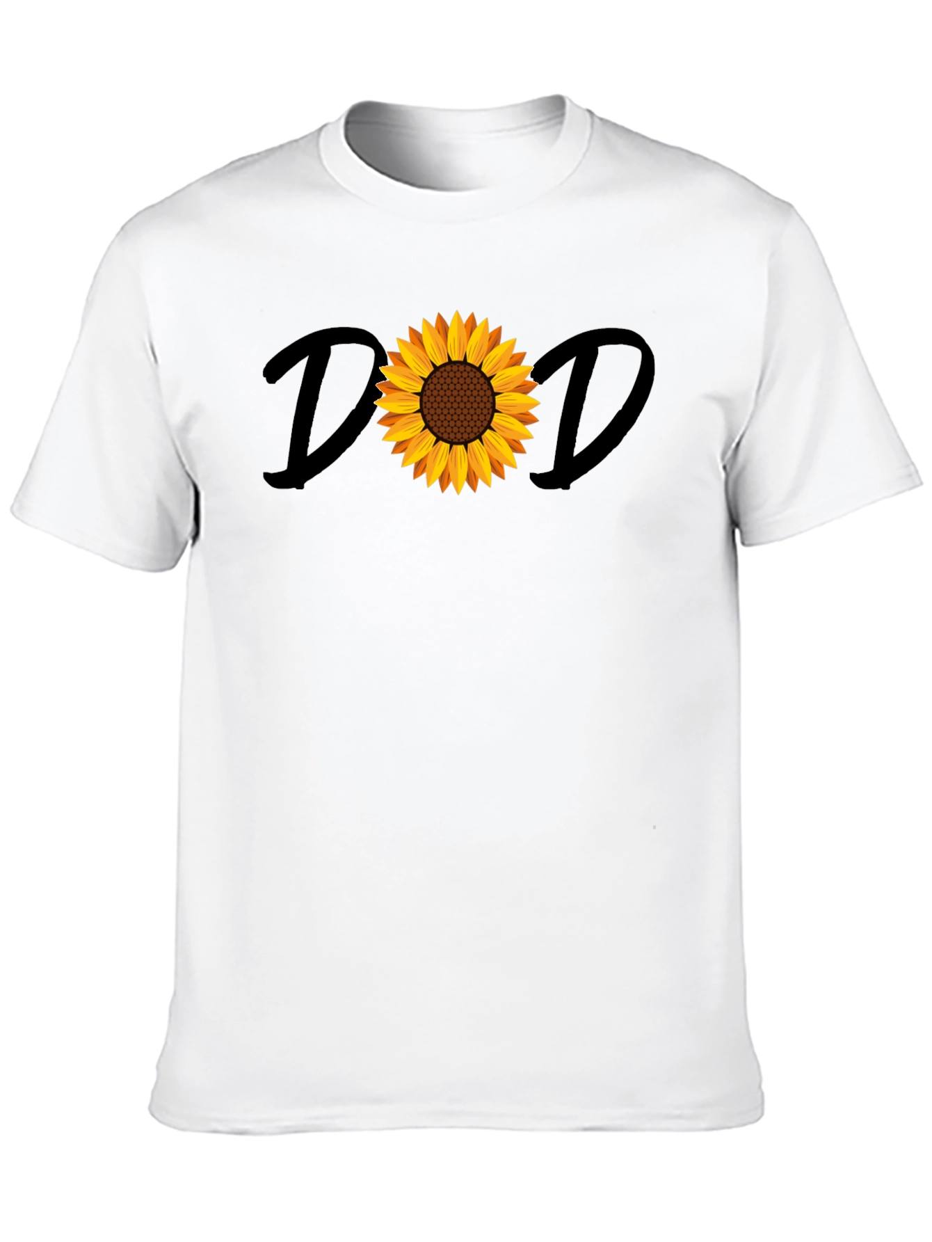 Sunflower Dad Graphic Black Tee Shirt