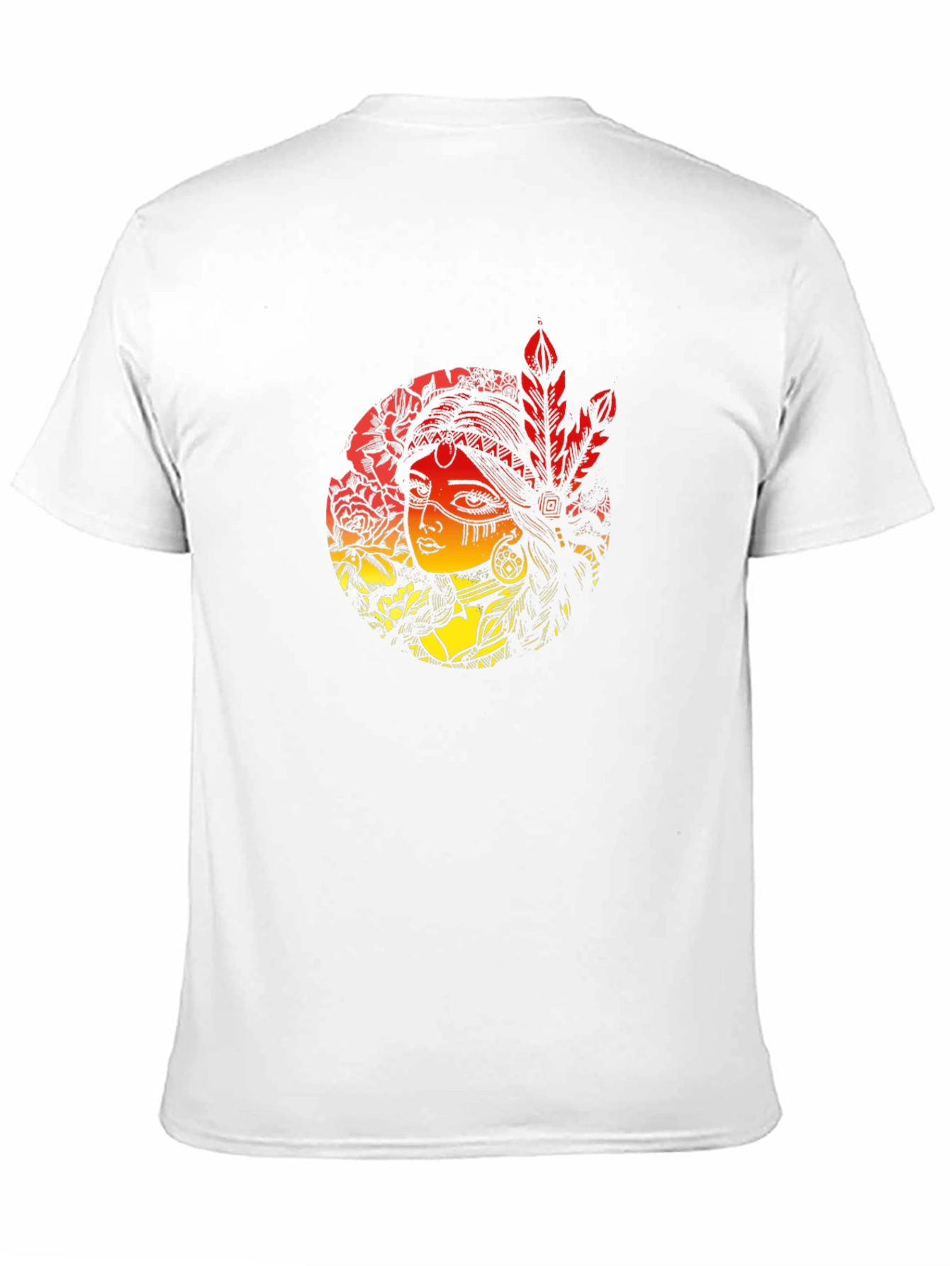 Native American Woman Graphic Black T-Shirt