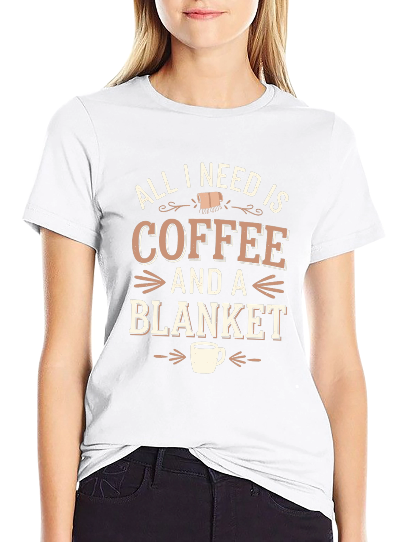 Coffee & Blanket Graphic Tee - Cozy Comfort