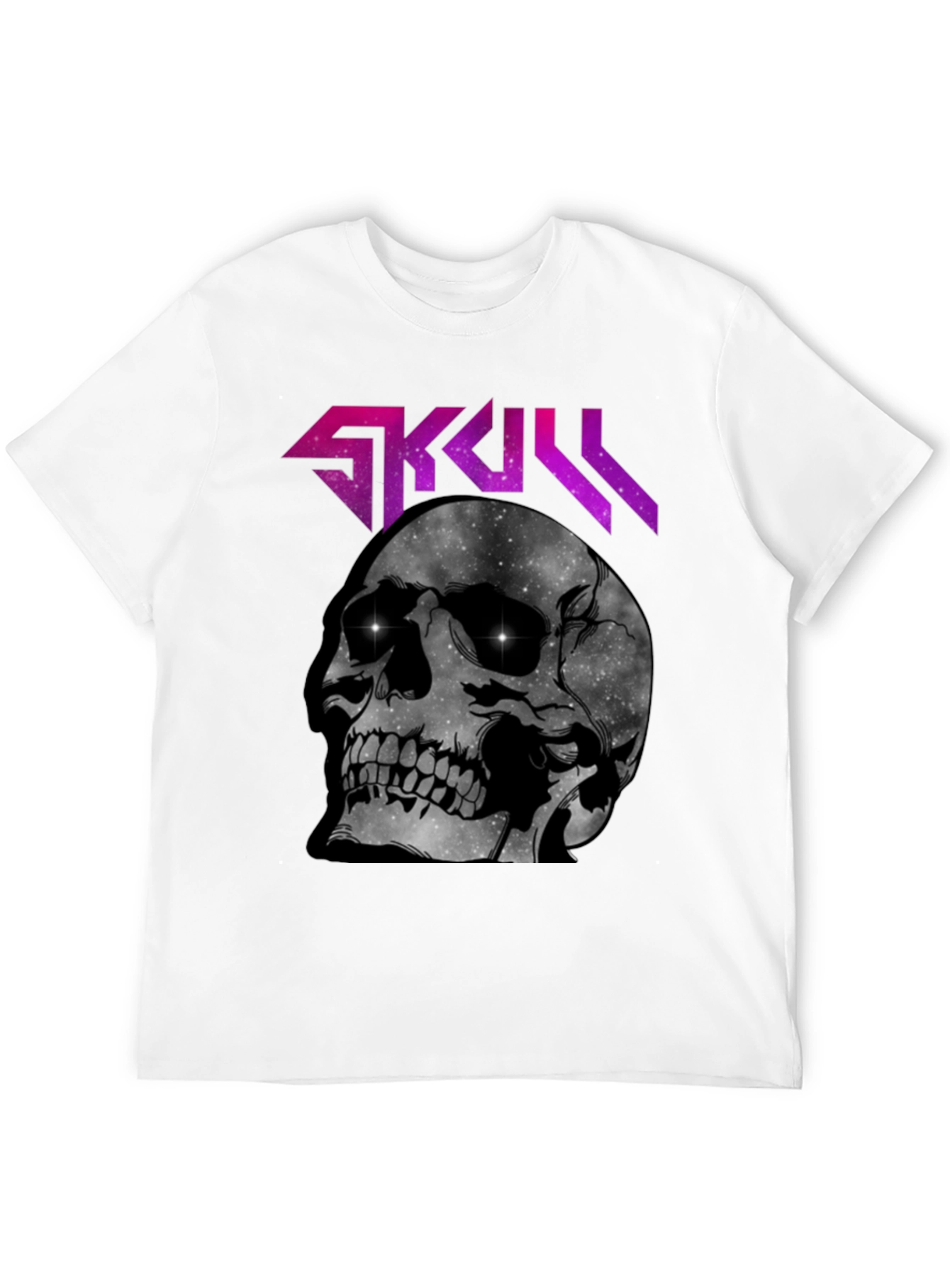 Skull Galaxy Graphic T-Shirt - Dark Style